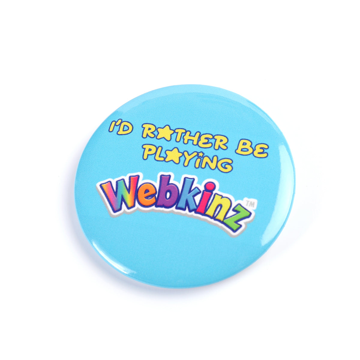 Id Rather Be Playing Webkinz 2.2 Inch Pinback Button