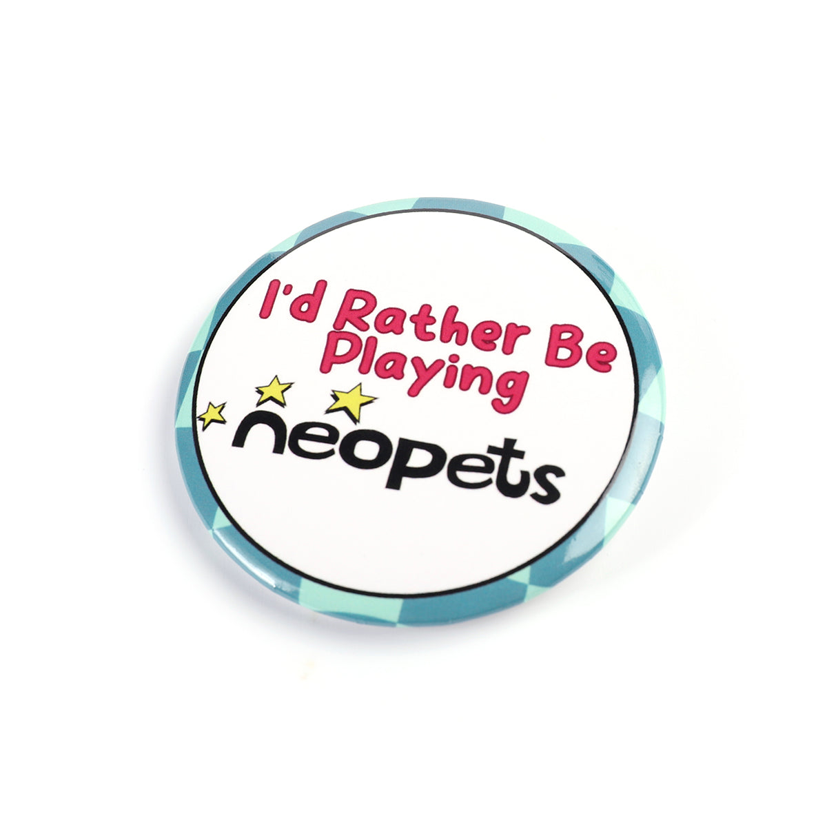 Id Rather Be Playing Neopets 2.2 Inch Pinback Button