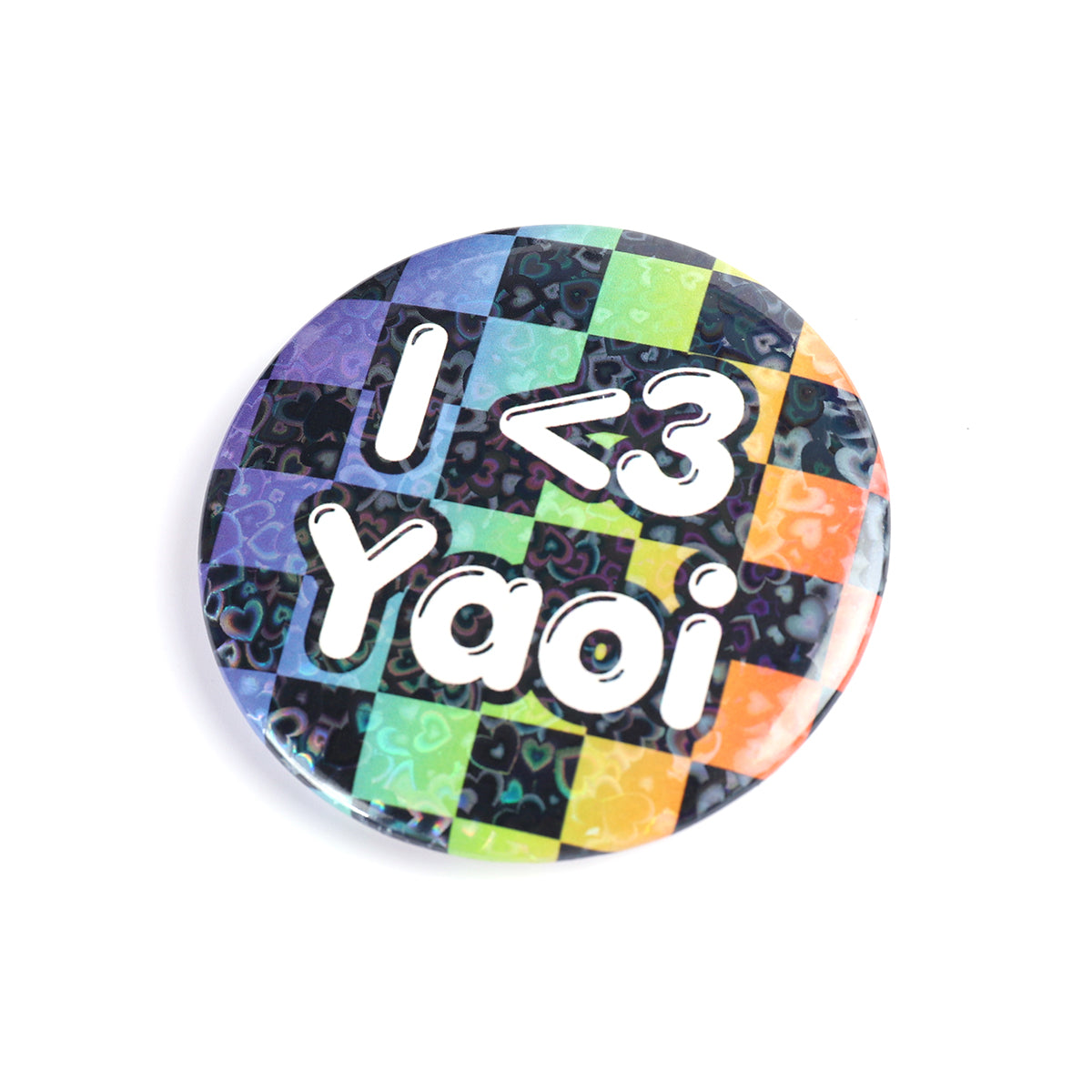I <3 Yaoi 2.2 Inch Holographic Pinback Button