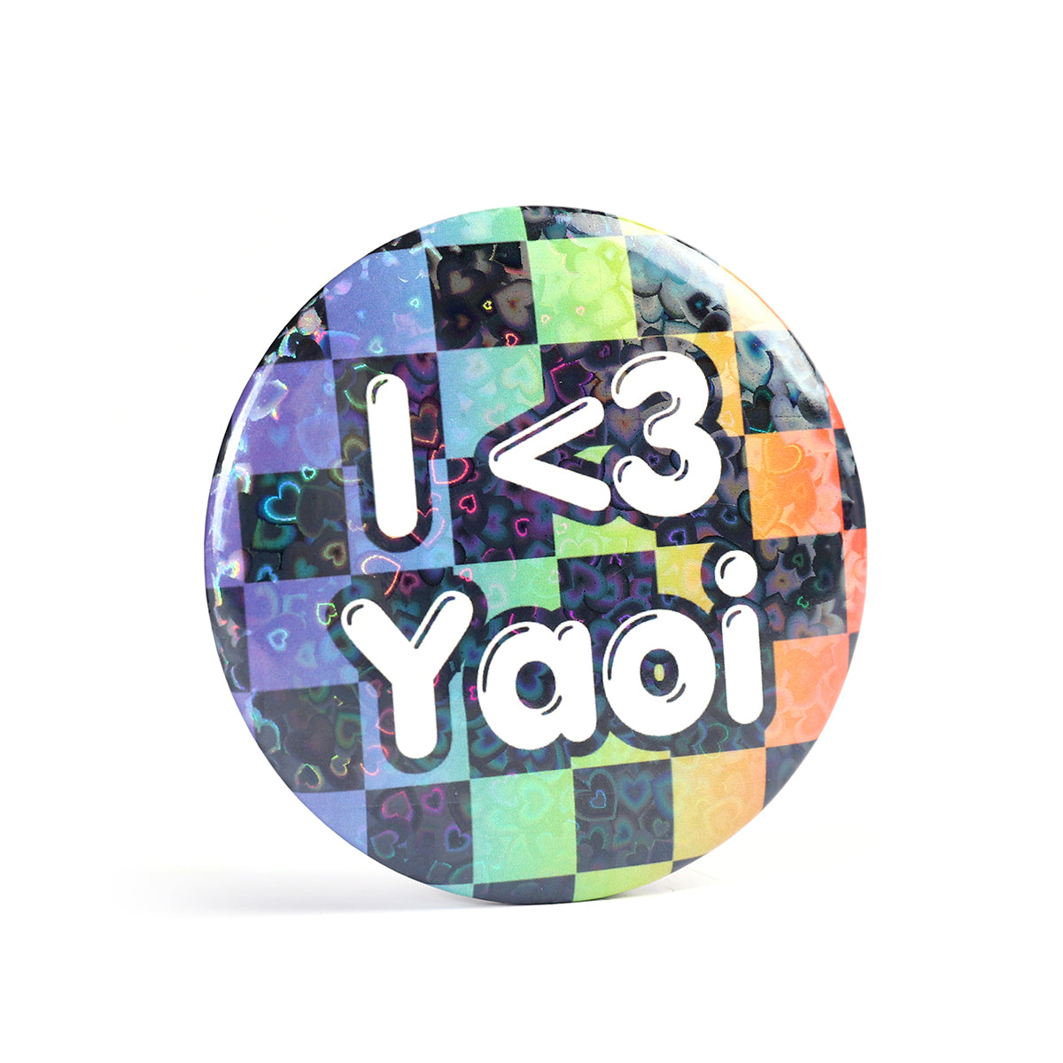 I <3 Yaoi 2.2 Inch Holographic Pinback Button