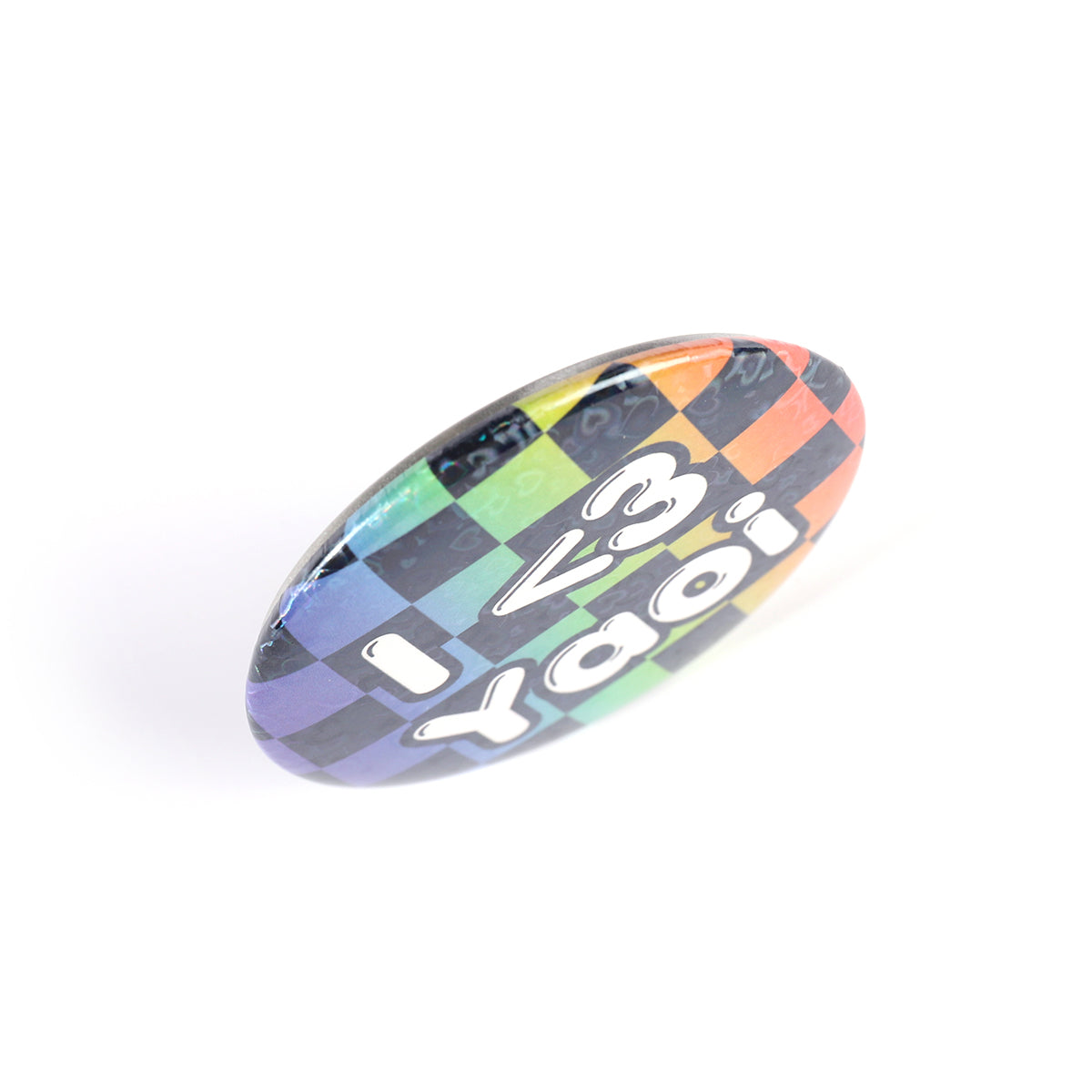 I <3 Yaoi 2.2 Inch Holographic Pinback Button