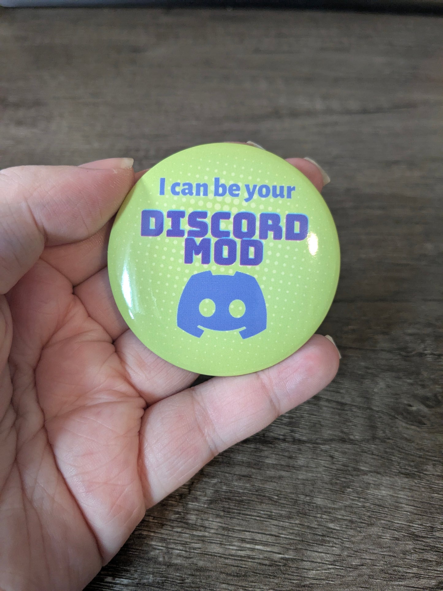 Discord Mod Funny Silly 2.2 Inch Pinback Button