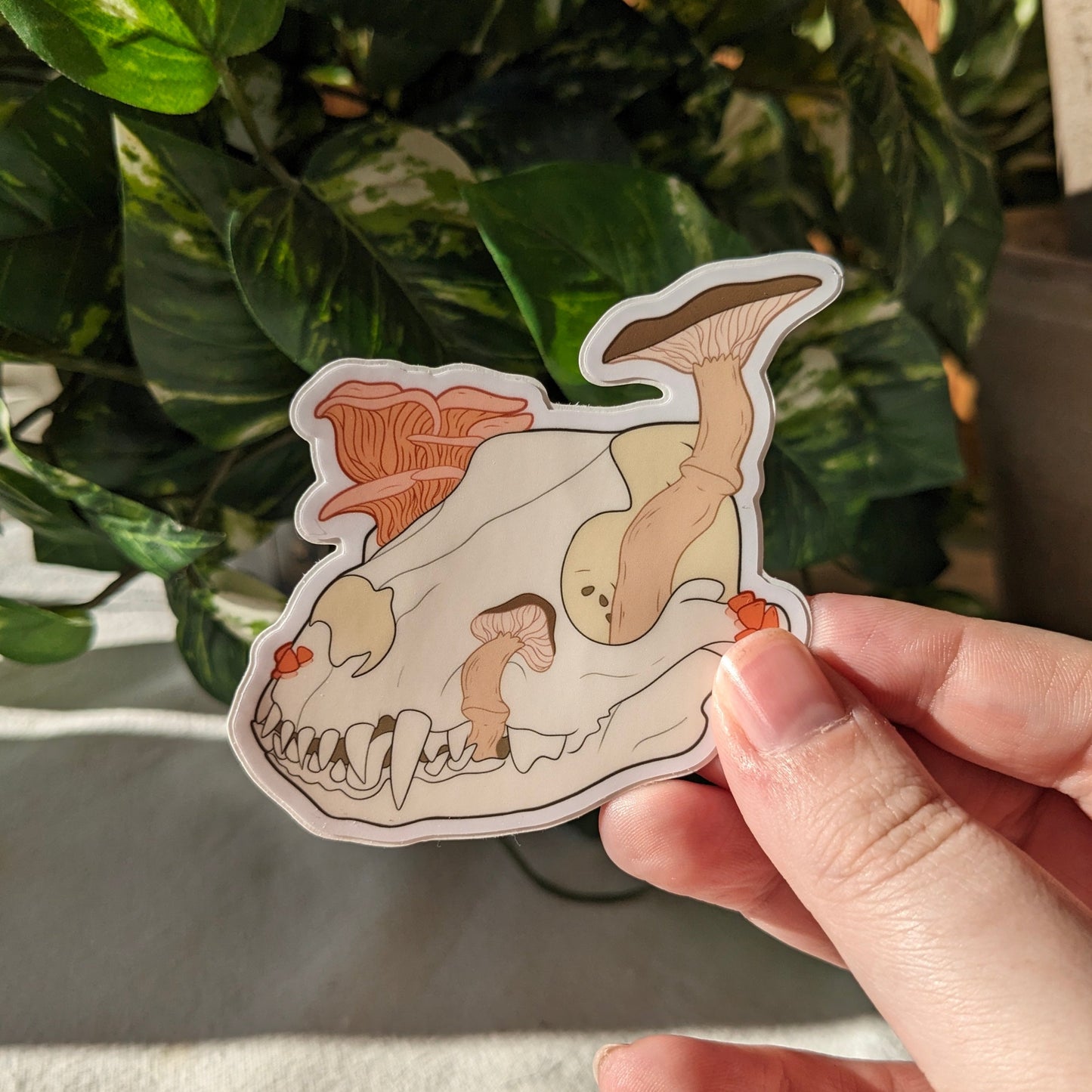 Mushroom Dog Skull | Sticker