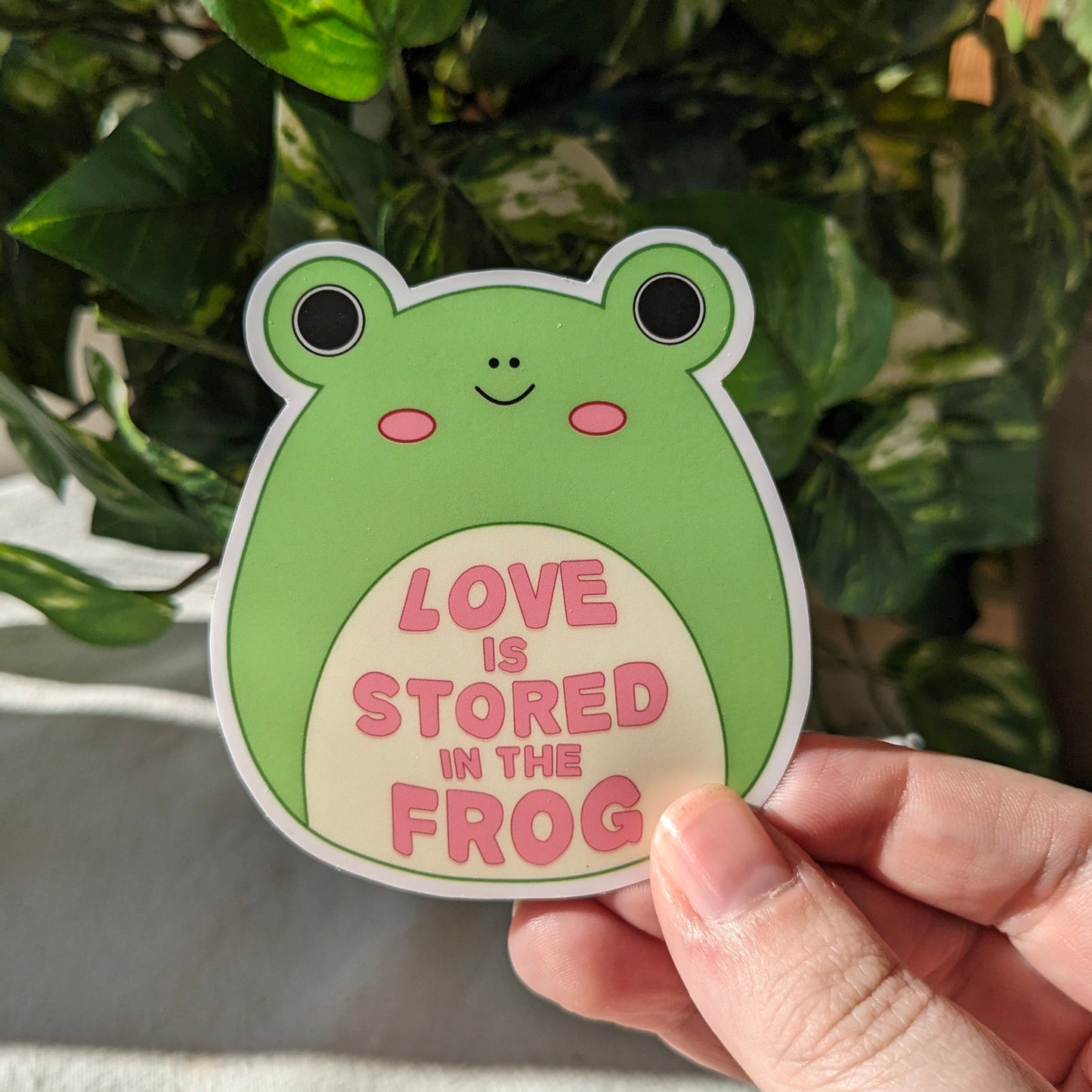 Love Is Stored In The Frog | Sticker