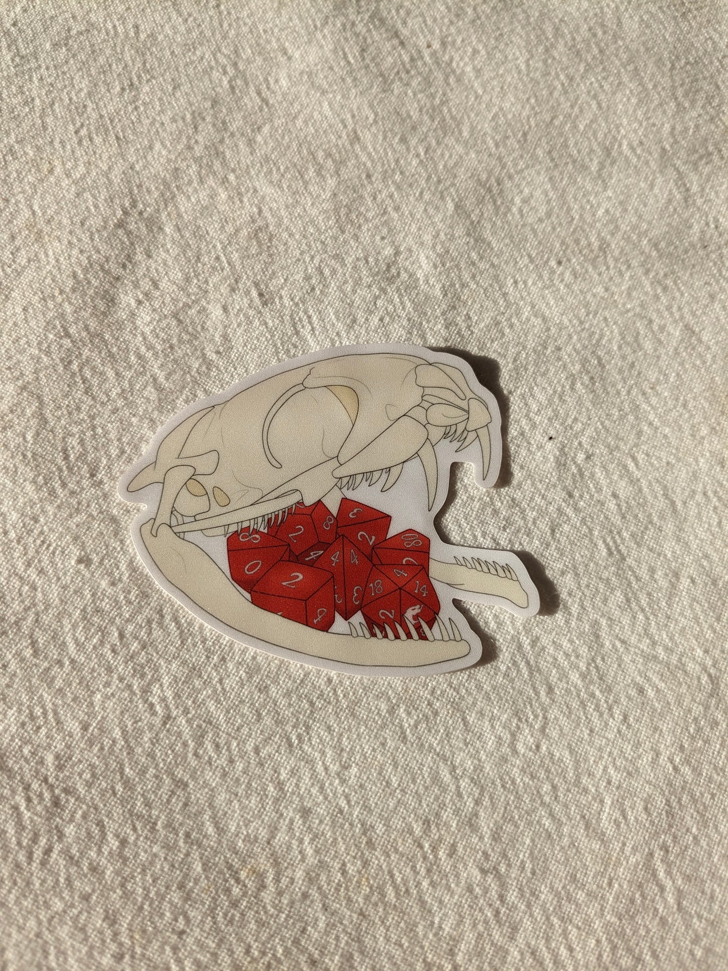 D&D Dice Snake Skull Sticker