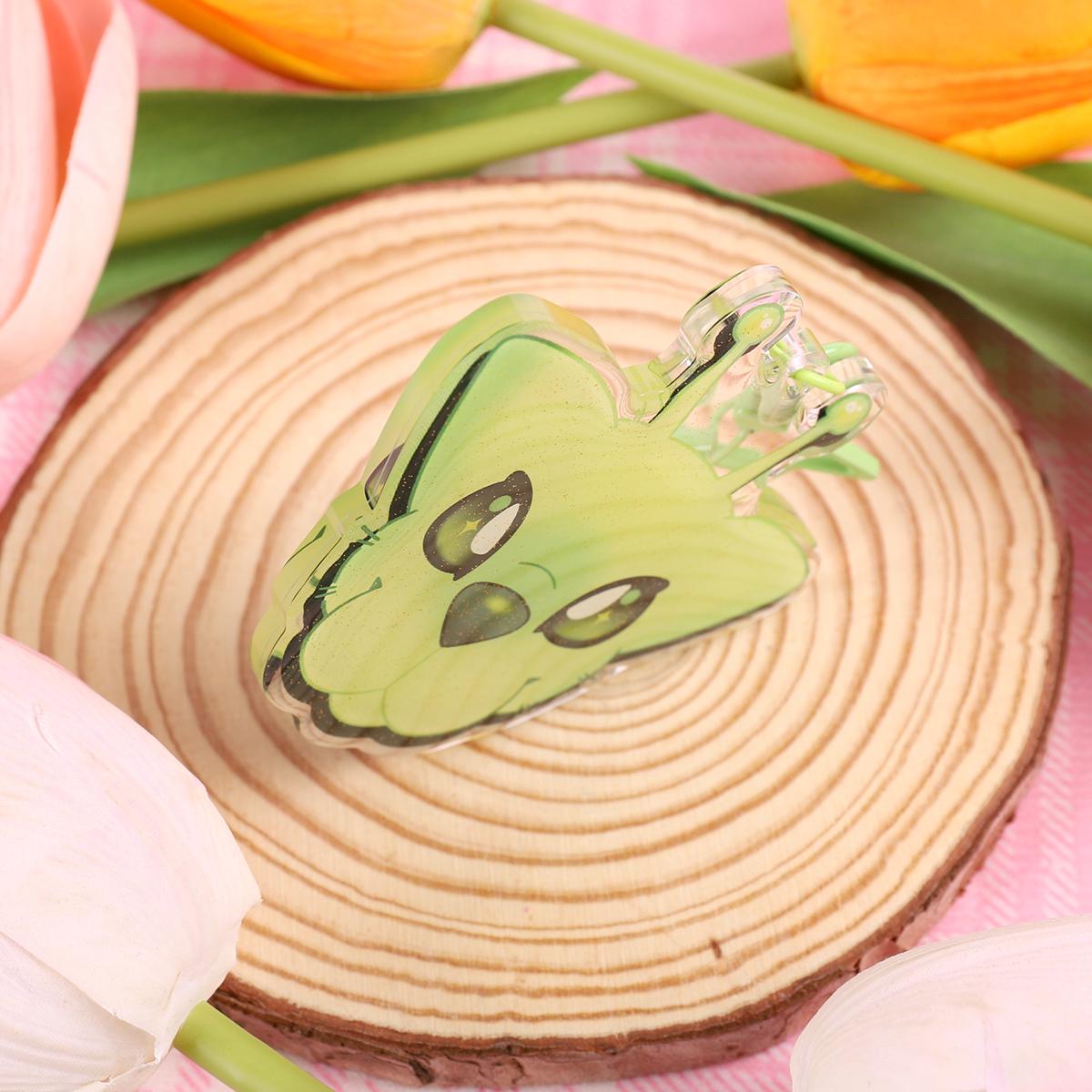 GnarpGnarp Alien Cat Acrylic Charm | Glitter Epoxy 3 Inch