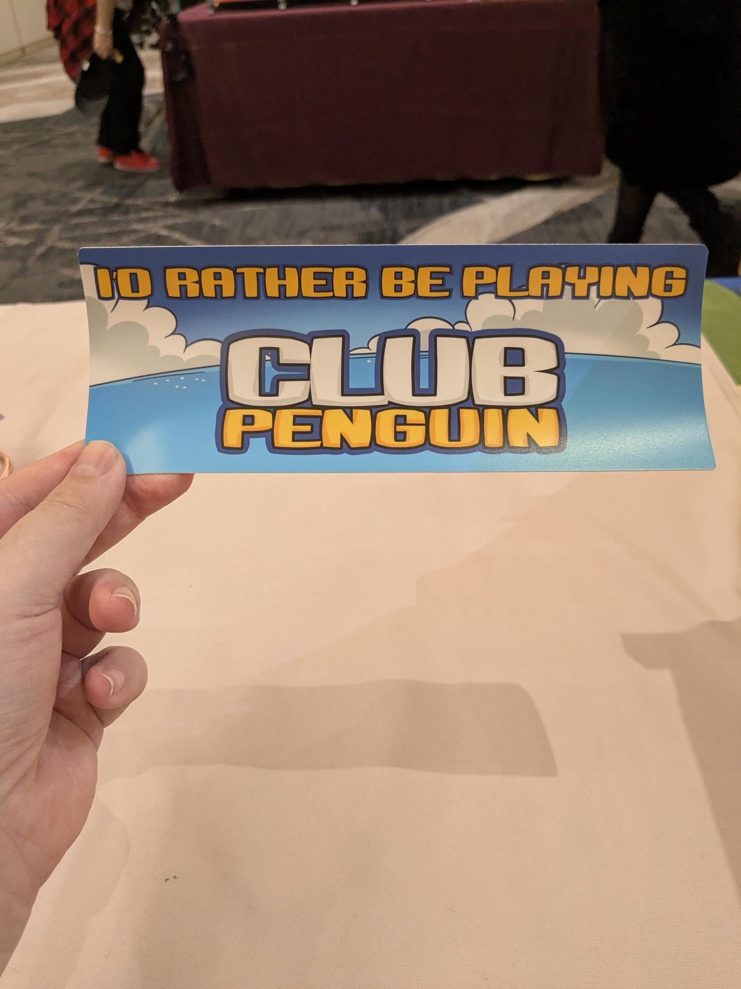 Id Rather Be Playing Club Penguin Bumper Sticker