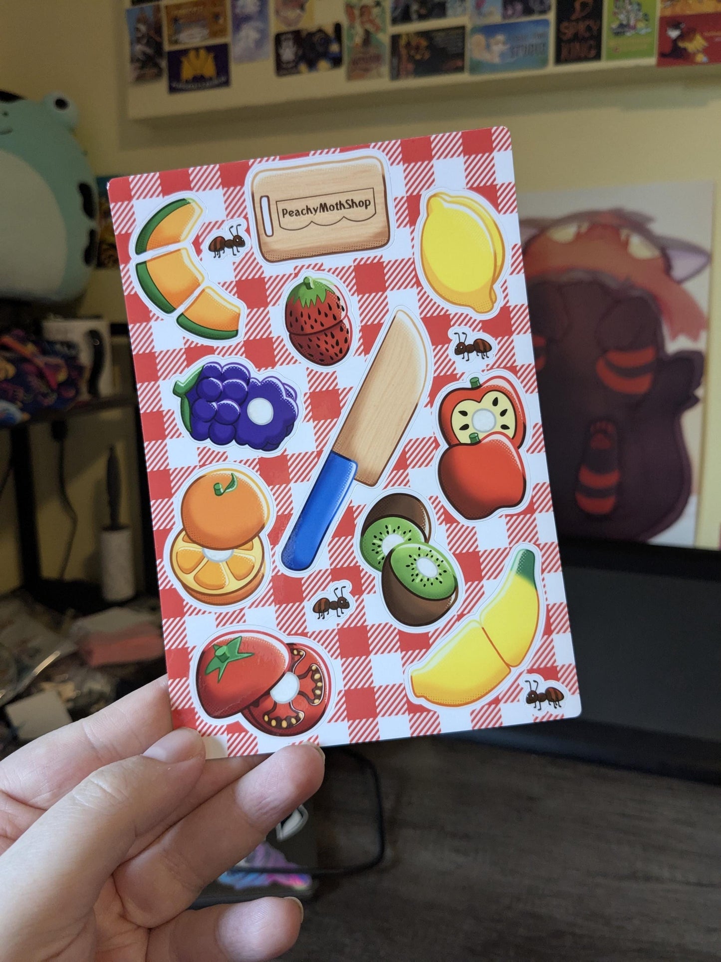 Velcro Play Fruit Nostalgic Kidcore Sticker Sheet