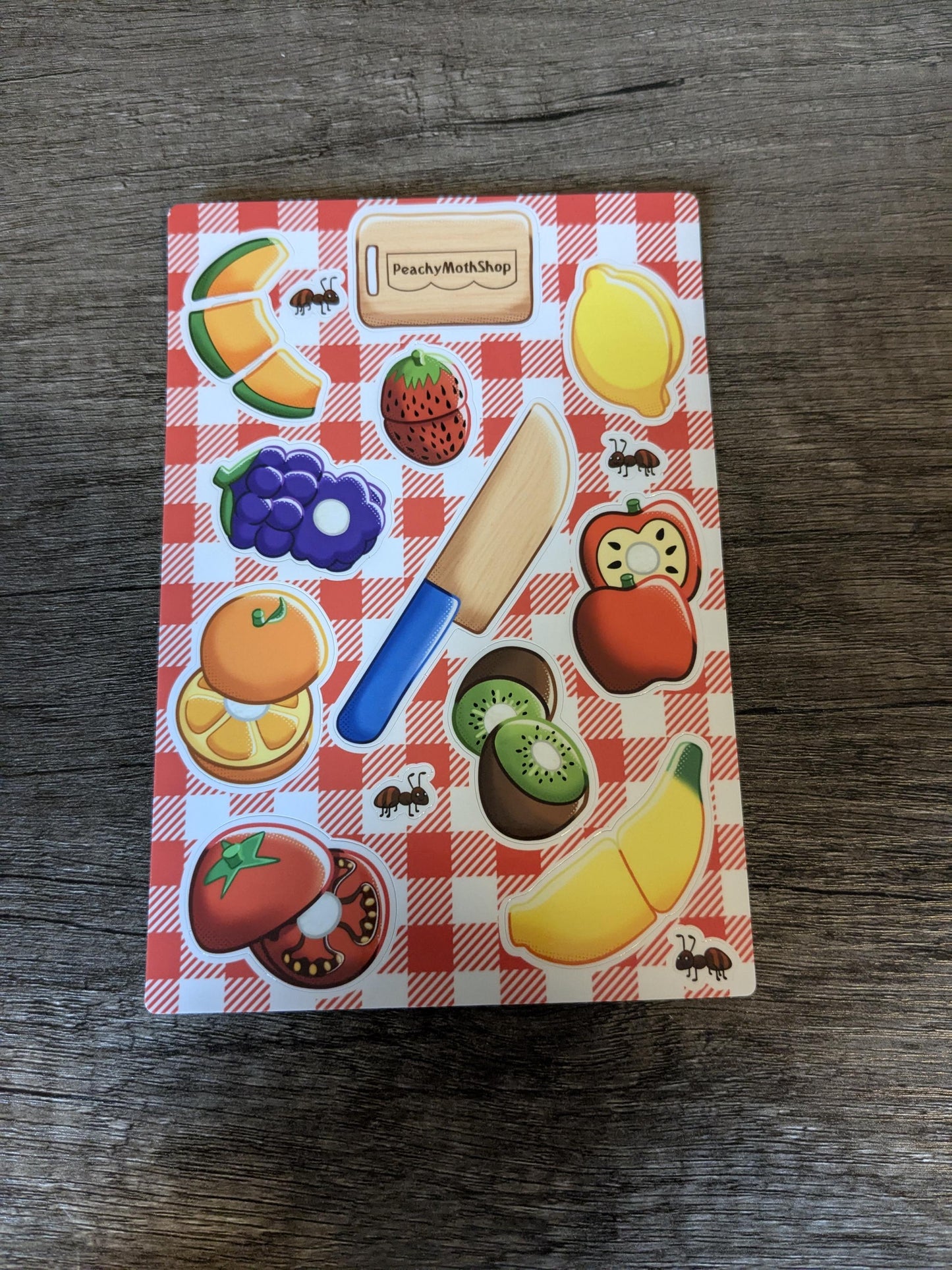 Velcro Play Fruit Nostalgic Kidcore Sticker Sheet
