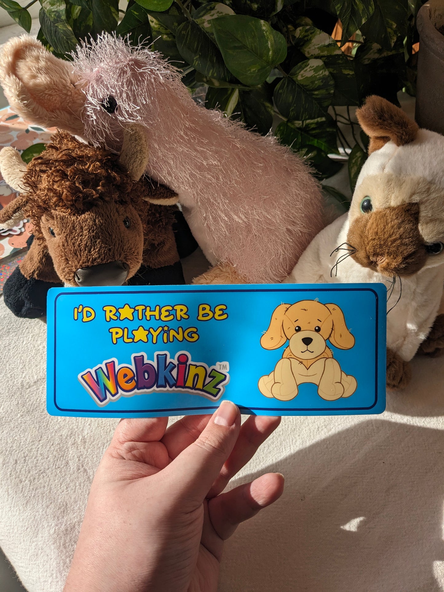 Id Rather Be Playing Webkinz Bumper Sticker | 3 Inch Sticker