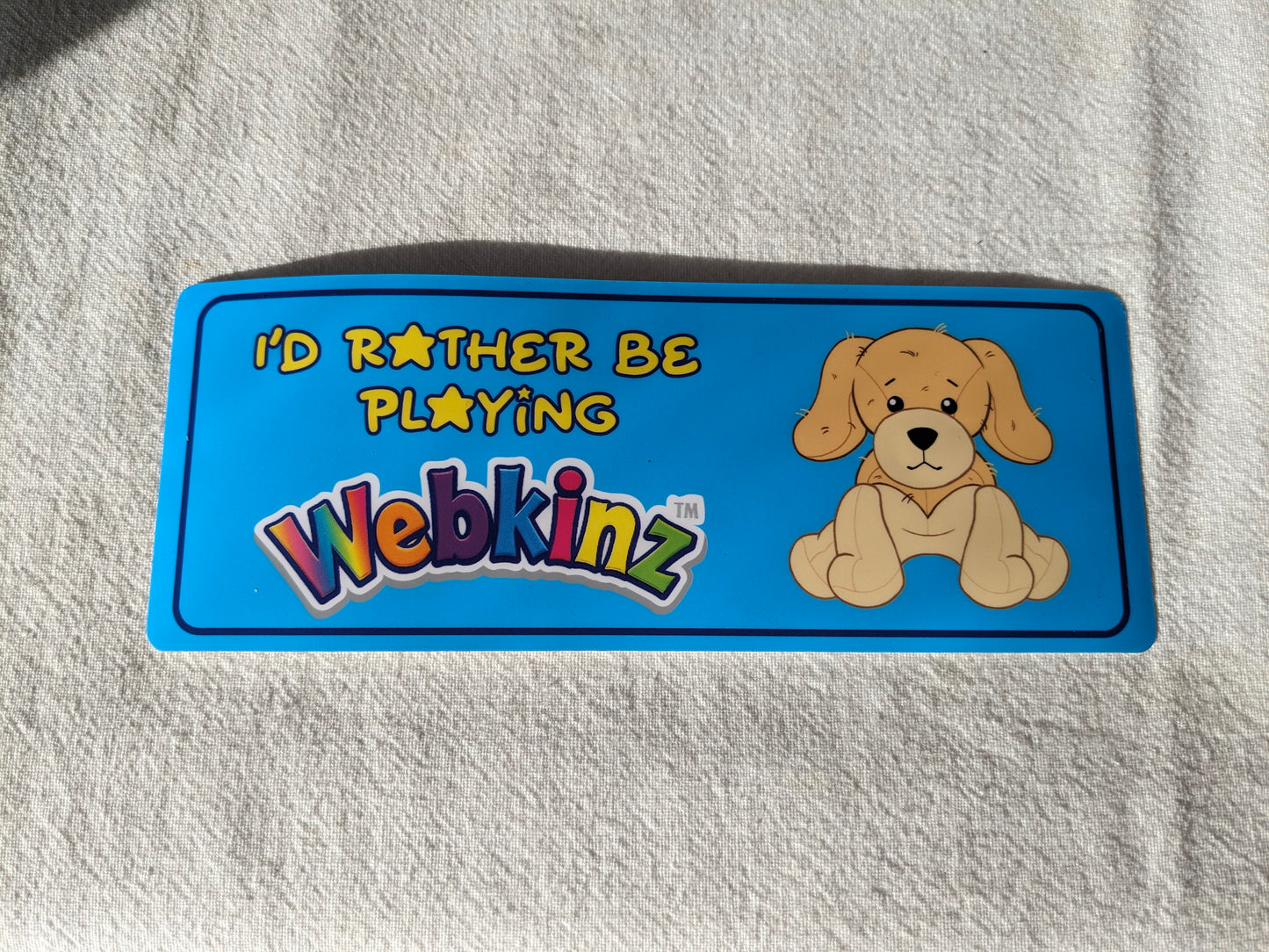 Id Rather Be Playing Webkinz Bumper Sticker | 3 Inch Sticker