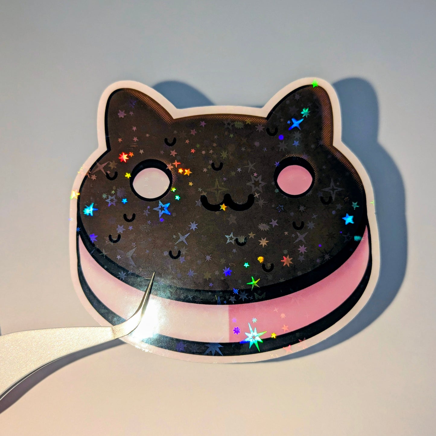 Cookie Cat Steven Universe 3 inch Glitter Vinyl Sticker