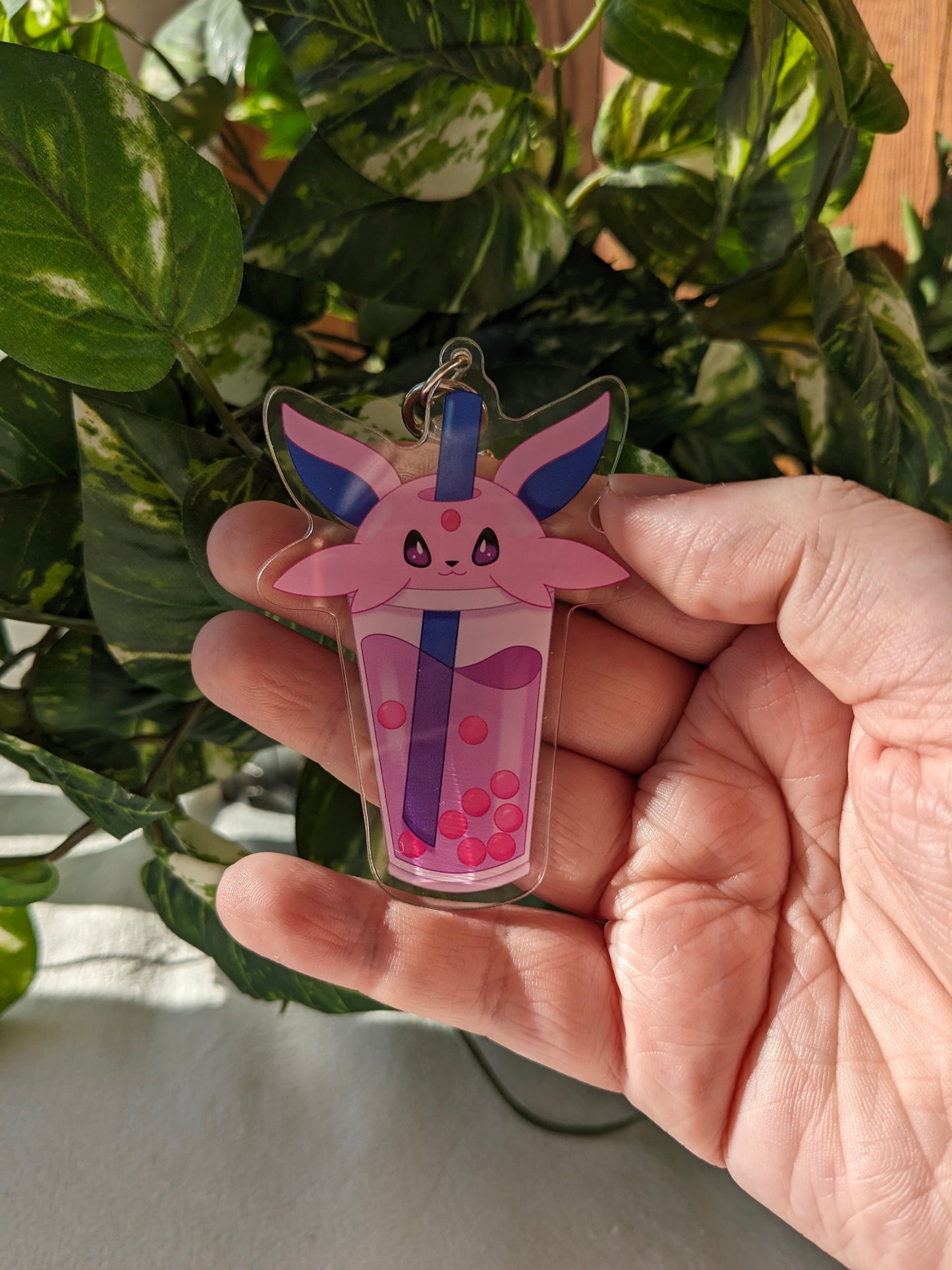 Espeon Boba Tea Dessert | Acrylic Charm