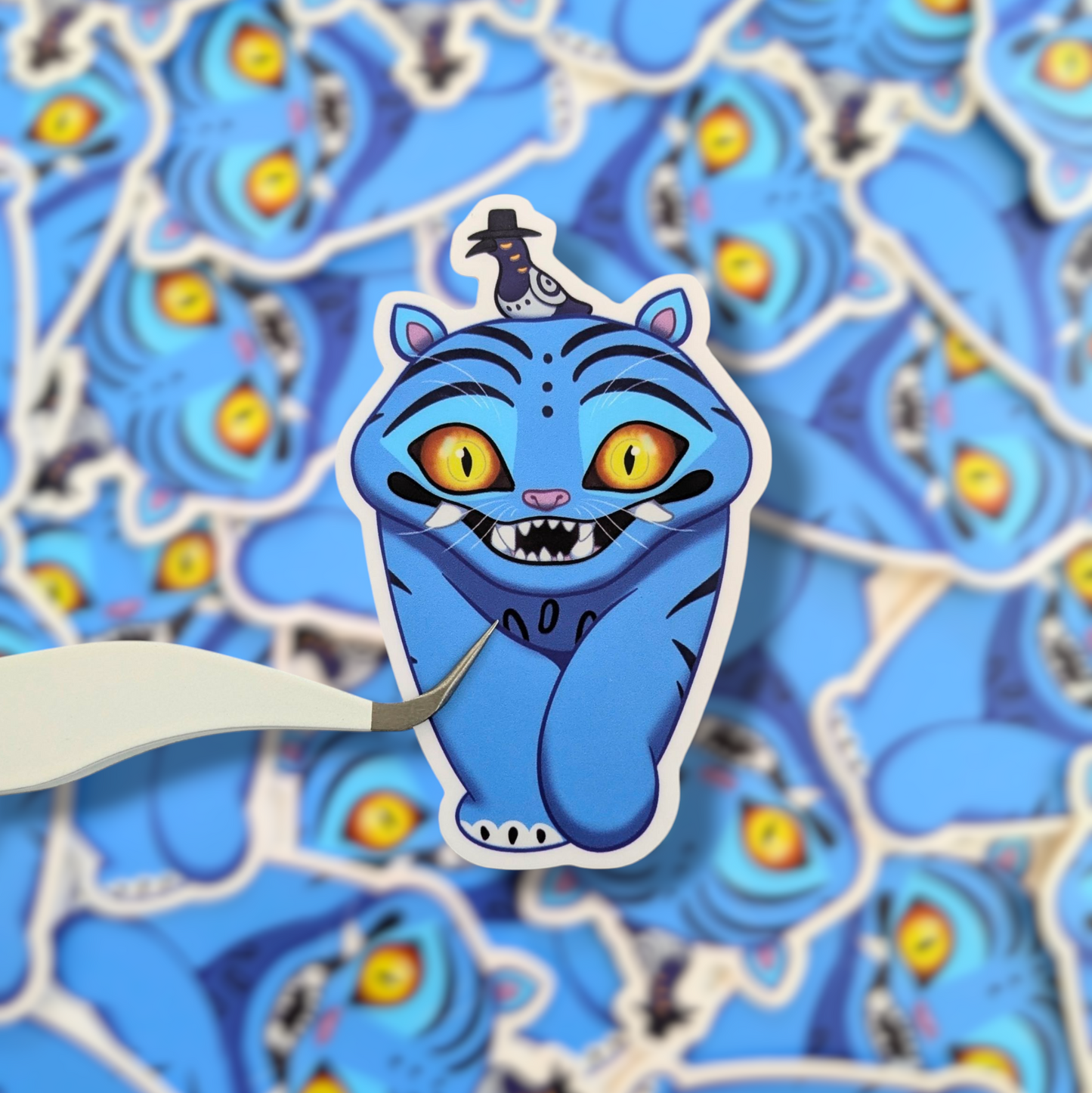 Derpy The Tiger & Sussy KPop Demon Hunters 3 inch Vinyl Sticker