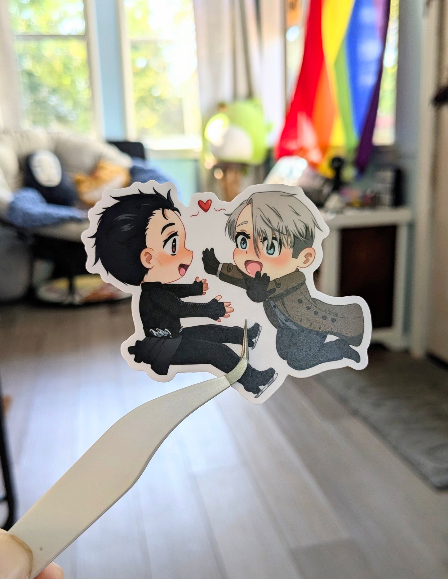 Victuuri Chibi Yuri On Ice 3 inch Vinyl Sticker