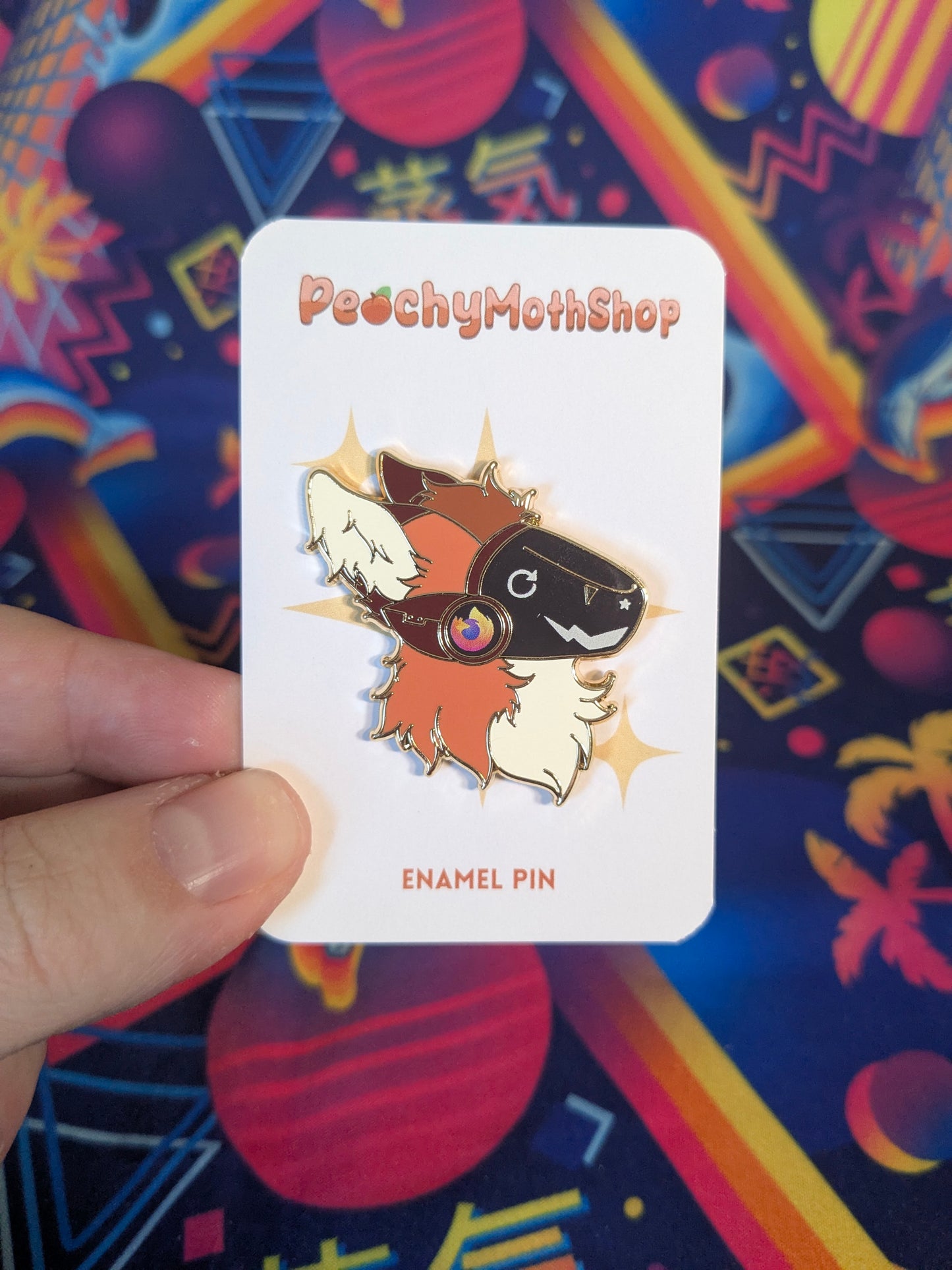 Firefox Protogen Enamel Pin