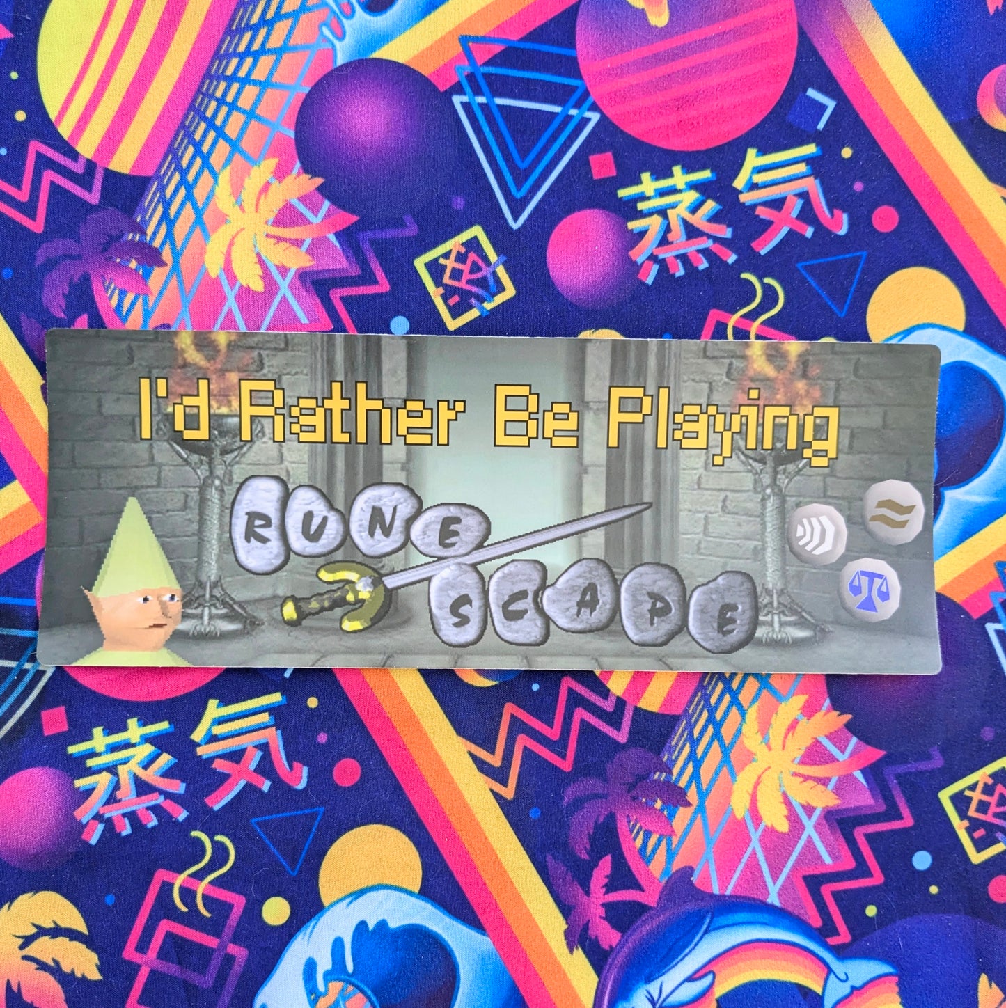 I'd Rather Be Playing Runescape OSRS Bumper Sticker | funny vinyl weatherproof stickers