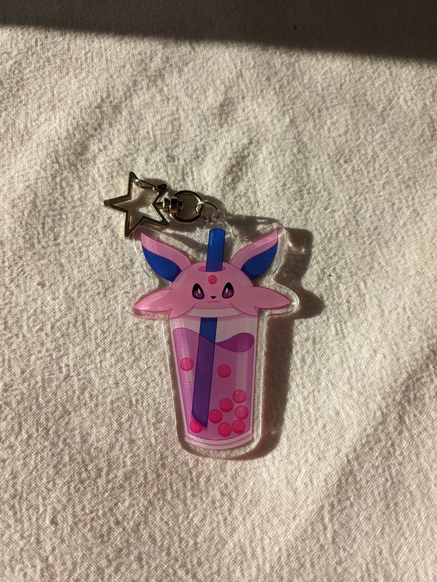 Espeon Boba Tea Dessert | Acrylic Charm