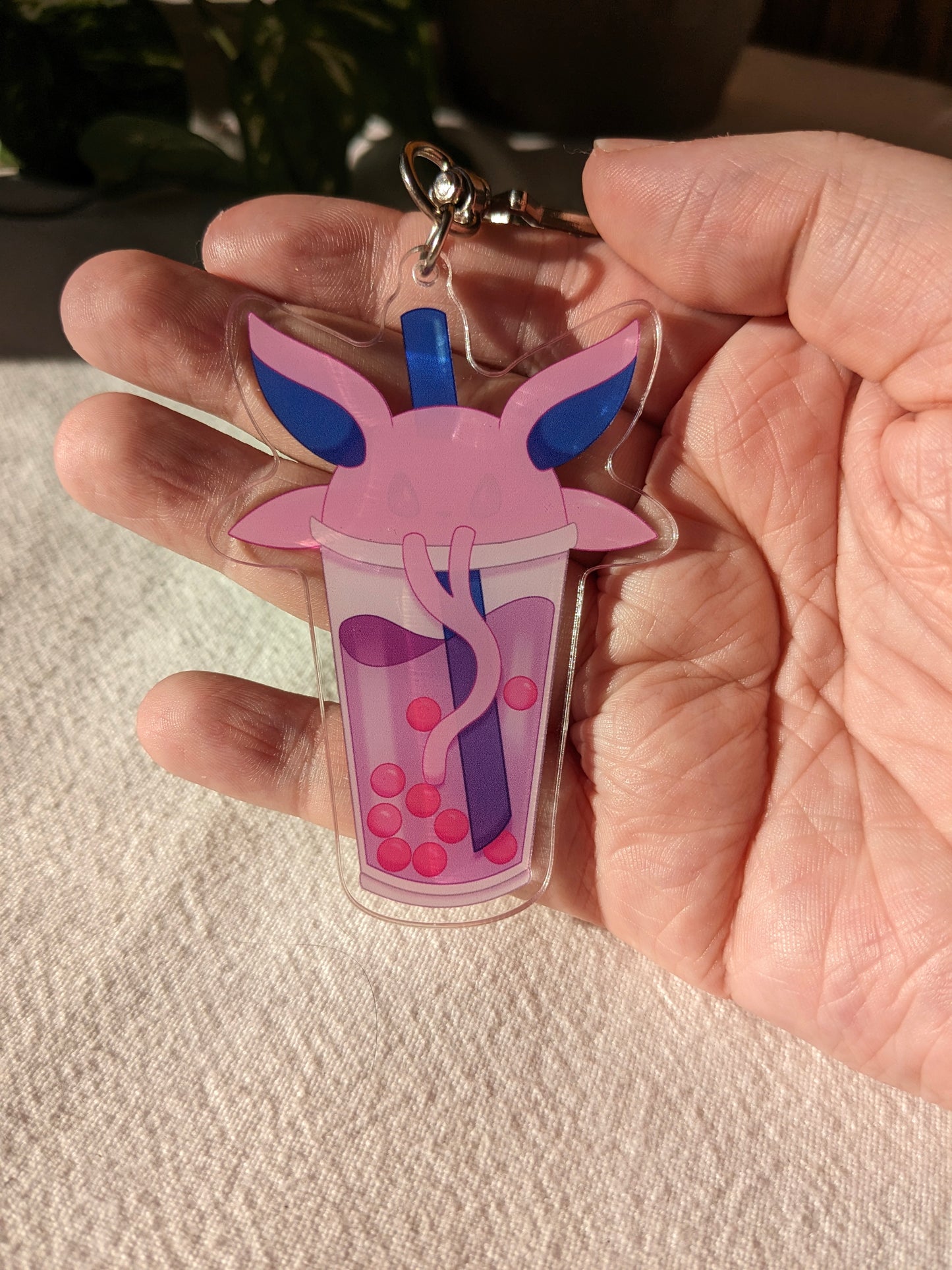 Espeon Boba Tea Dessert | Acrylic Charm