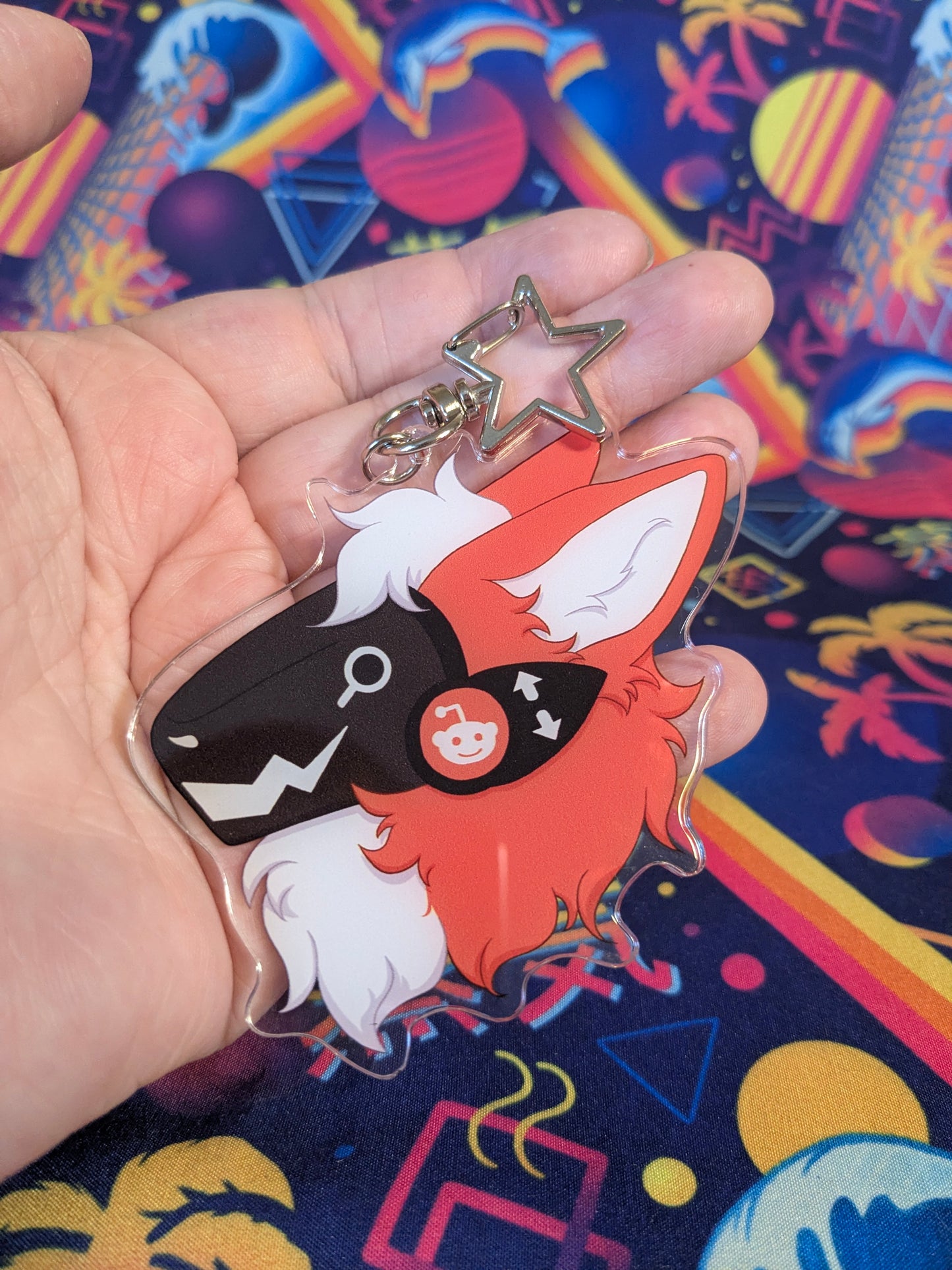 Reddit Protogen | 3 inch Acrylic Charm