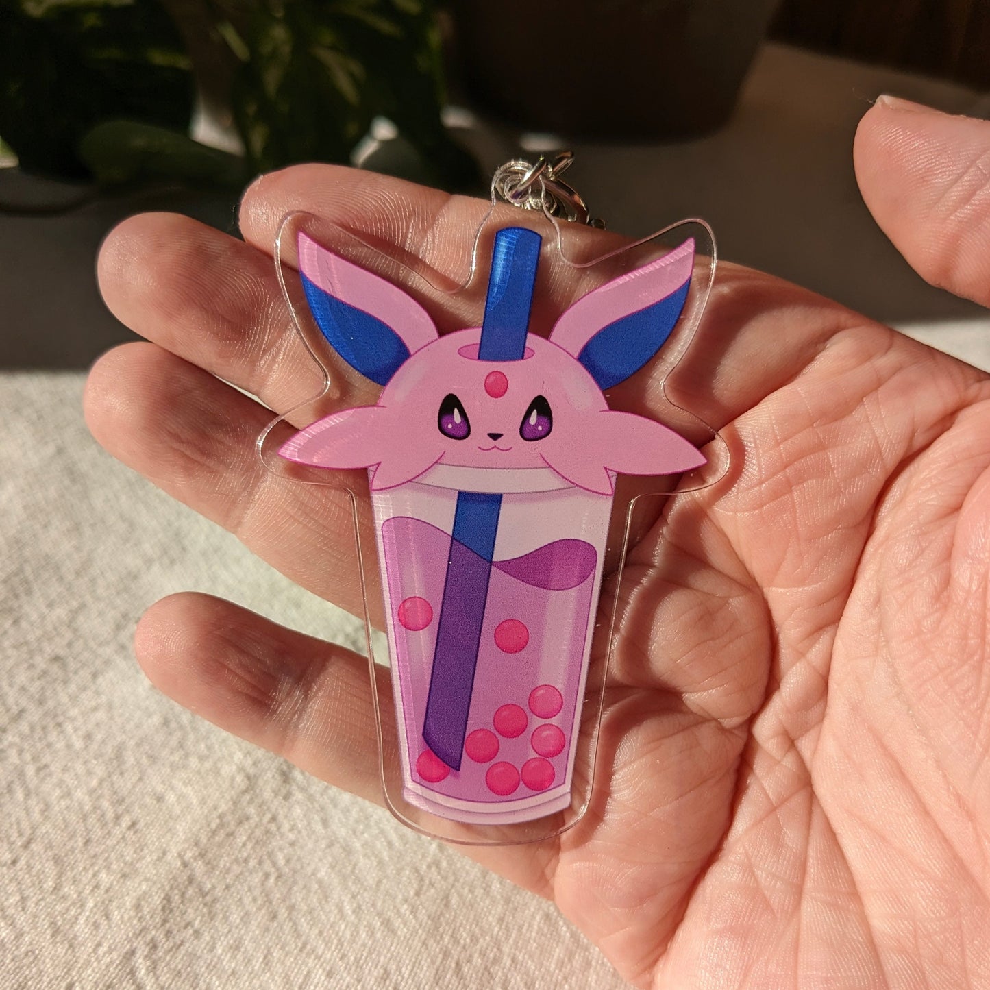 Espeon Boba Tea Dessert | Acrylic Charm