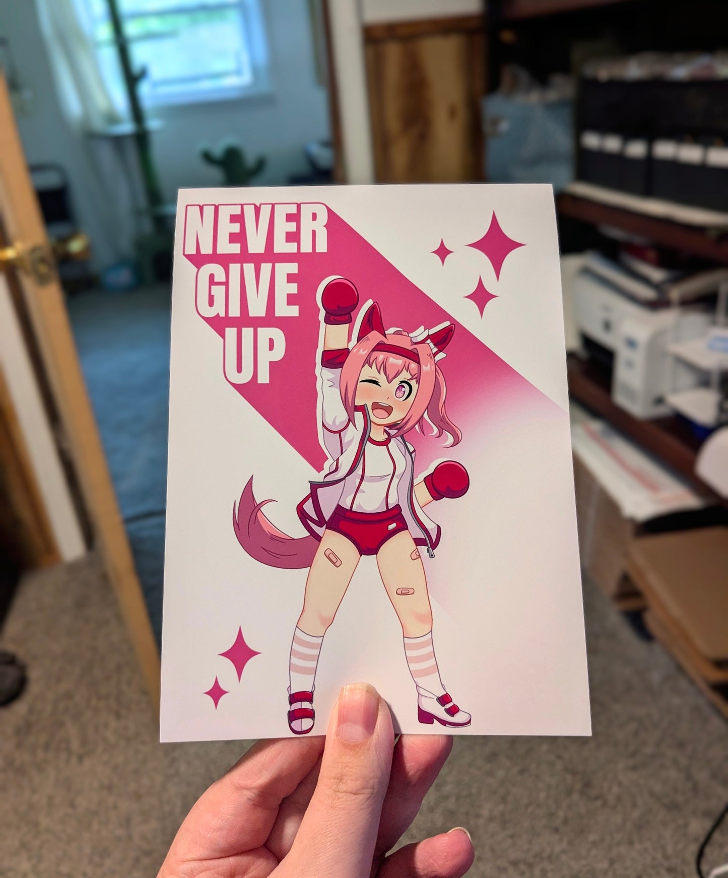 Uma Musume Haru Urara Never Give Up - 5x7 Art Print