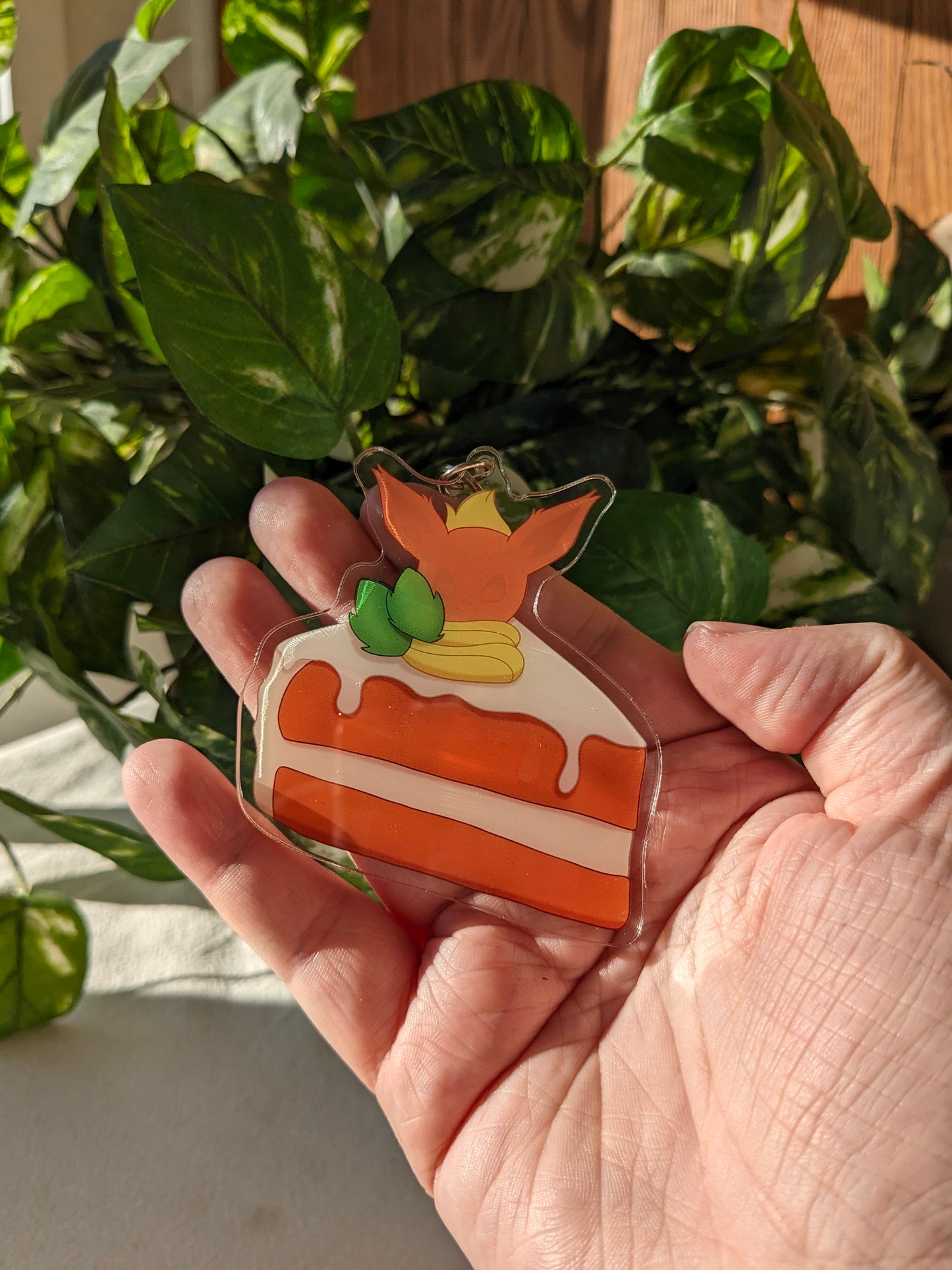 Flareon Carrot Cake Dessert | Acrylic Charm