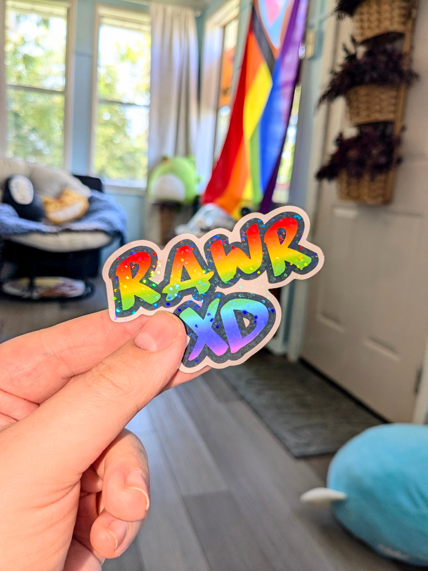 Rawr XD 2000s Nostalgia 3 inch Glitter Vinyl Sticker