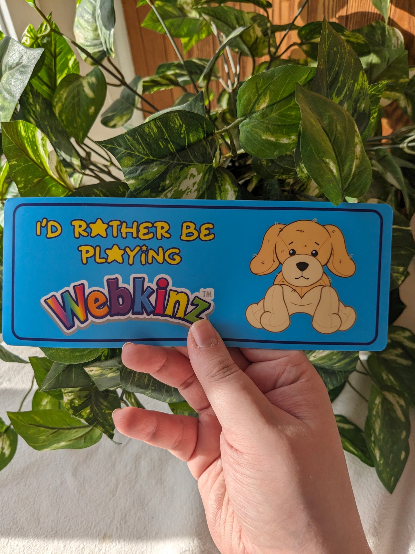 Id Rather Be Playing Webkinz Bumper Sticker | 3 Inch Sticker
