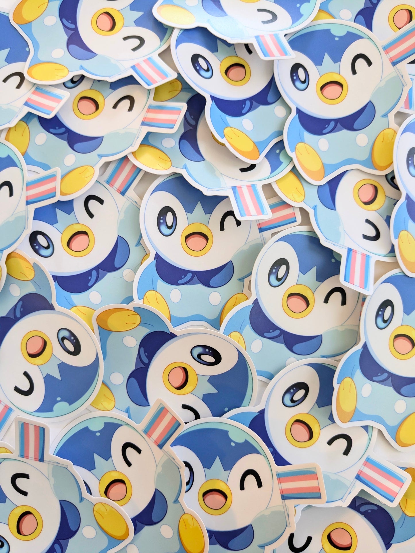 Transgender Piplup Pokemon 3 inch Vinyl Sticker