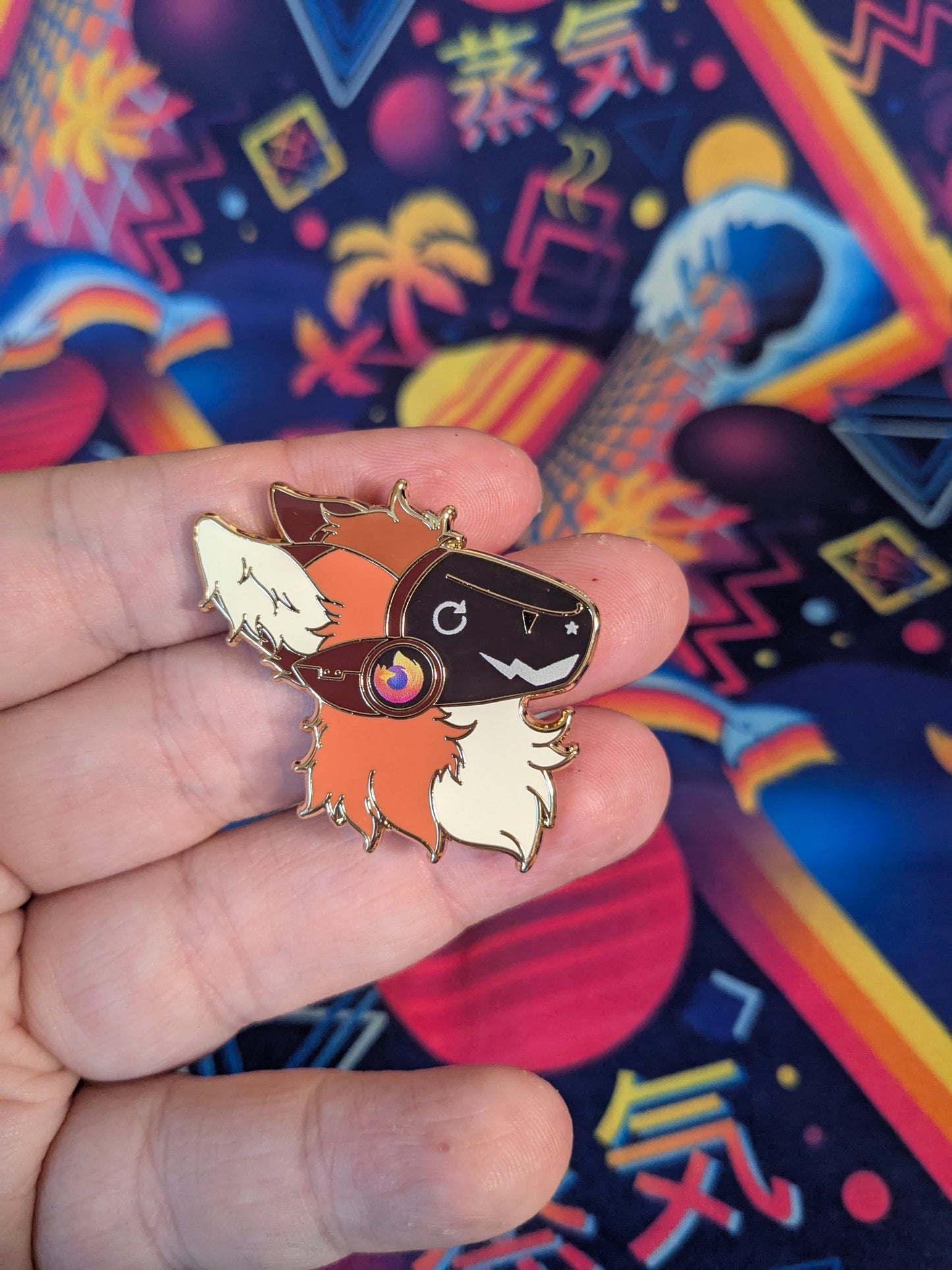 Firefox Protogen Enamel Pin