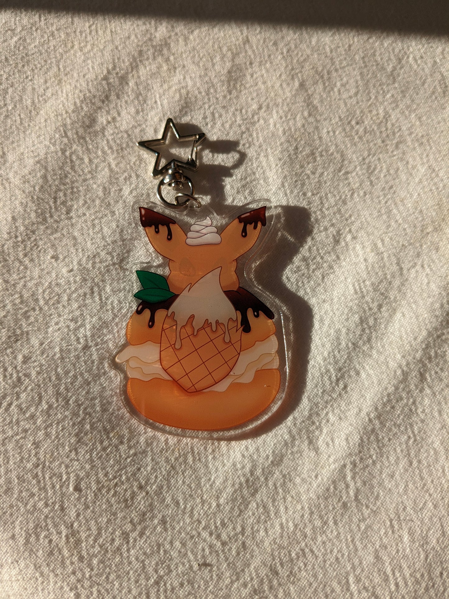 Eevee Creampuff Dessert | Acrylic Charm