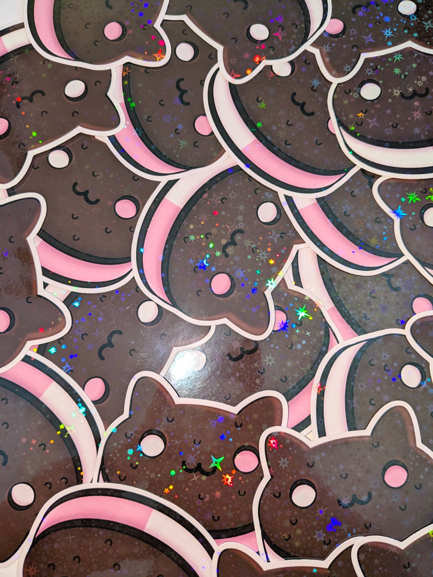 Cookie Cat Steven Universe 3 inch Glitter Vinyl Sticker