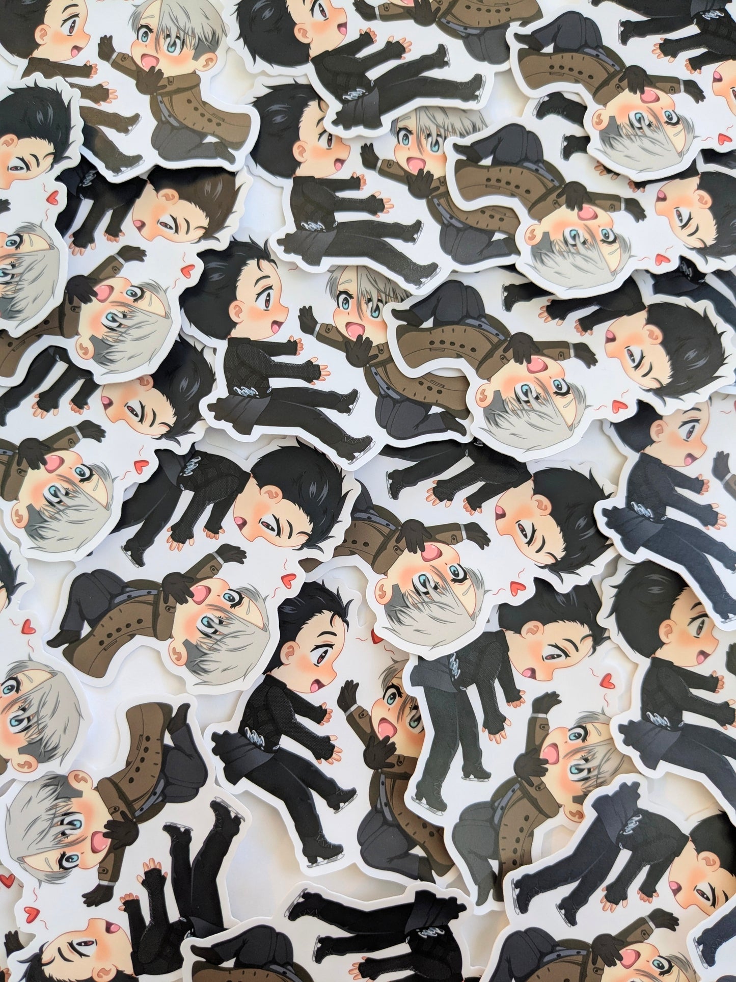 Victuuri Chibi Yuri On Ice 3 inch Vinyl Sticker