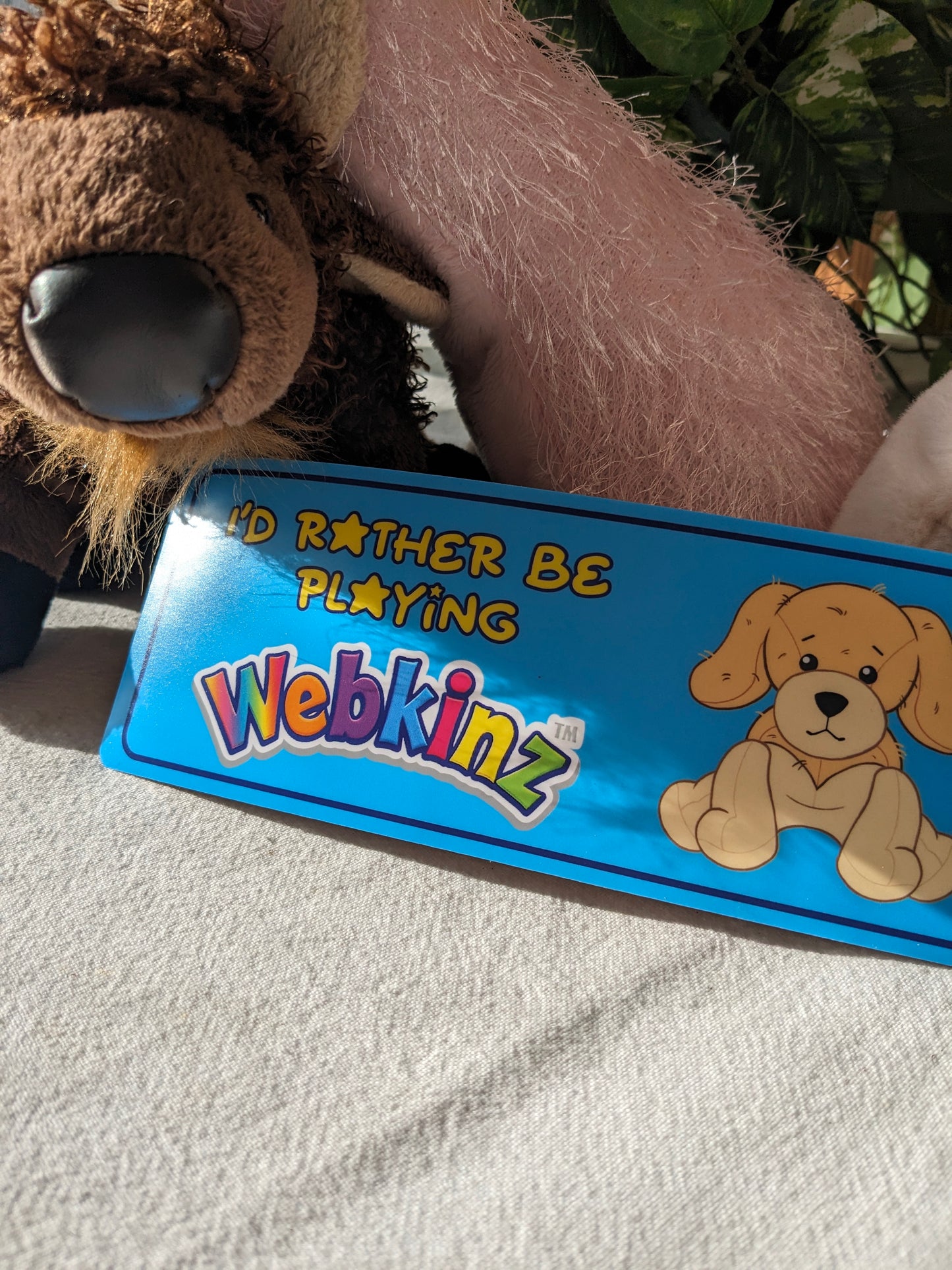 Id Rather Be Playing Webkinz Bumper Sticker | 3 Inch Sticker
