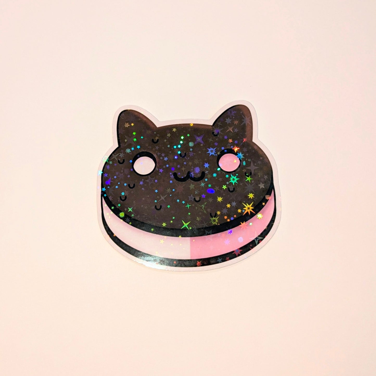 Cookie Cat Steven Universe 3 inch Glitter Vinyl Sticker