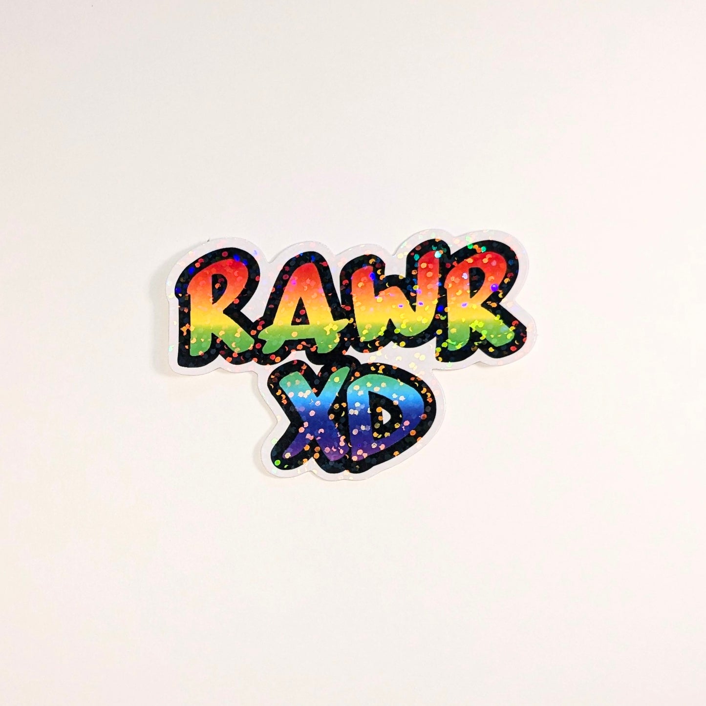 Rawr XD 2000s Nostalgia 3 inch Glitter Vinyl Sticker