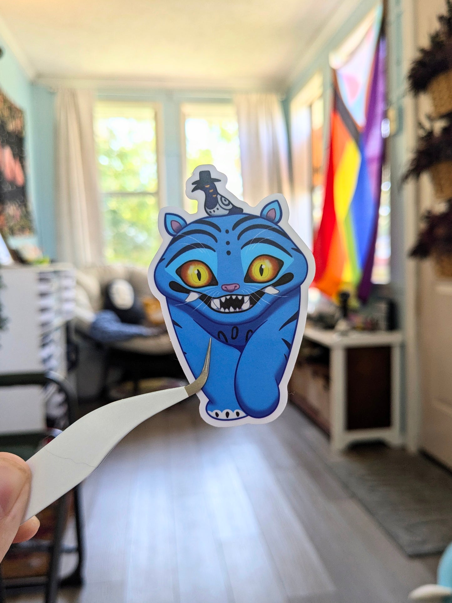 Derpy The Tiger & Sussy KPop Demon Hunters 3 inch Vinyl Sticker