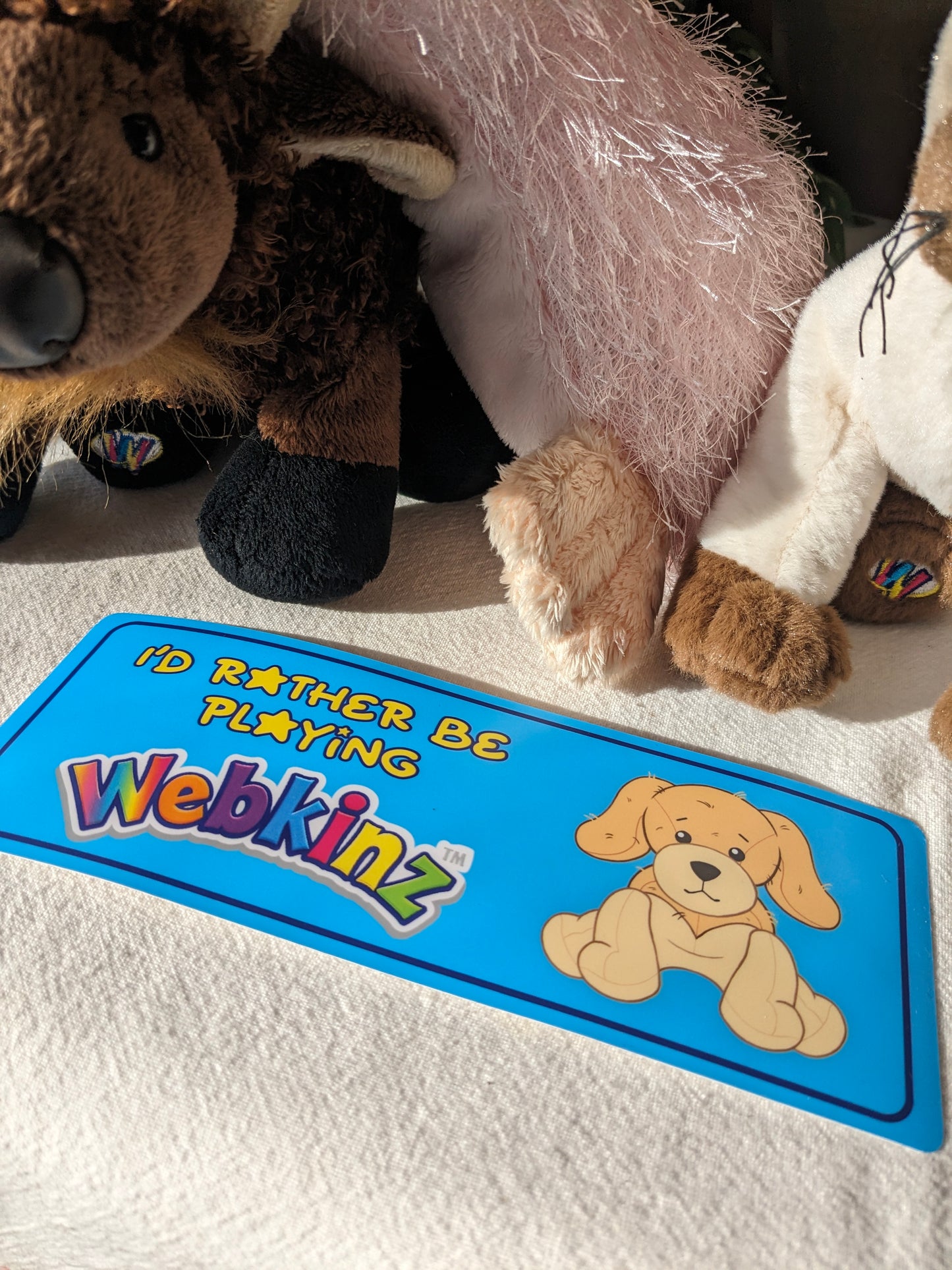 Id Rather Be Playing Webkinz Bumper Sticker | 3 Inch Sticker