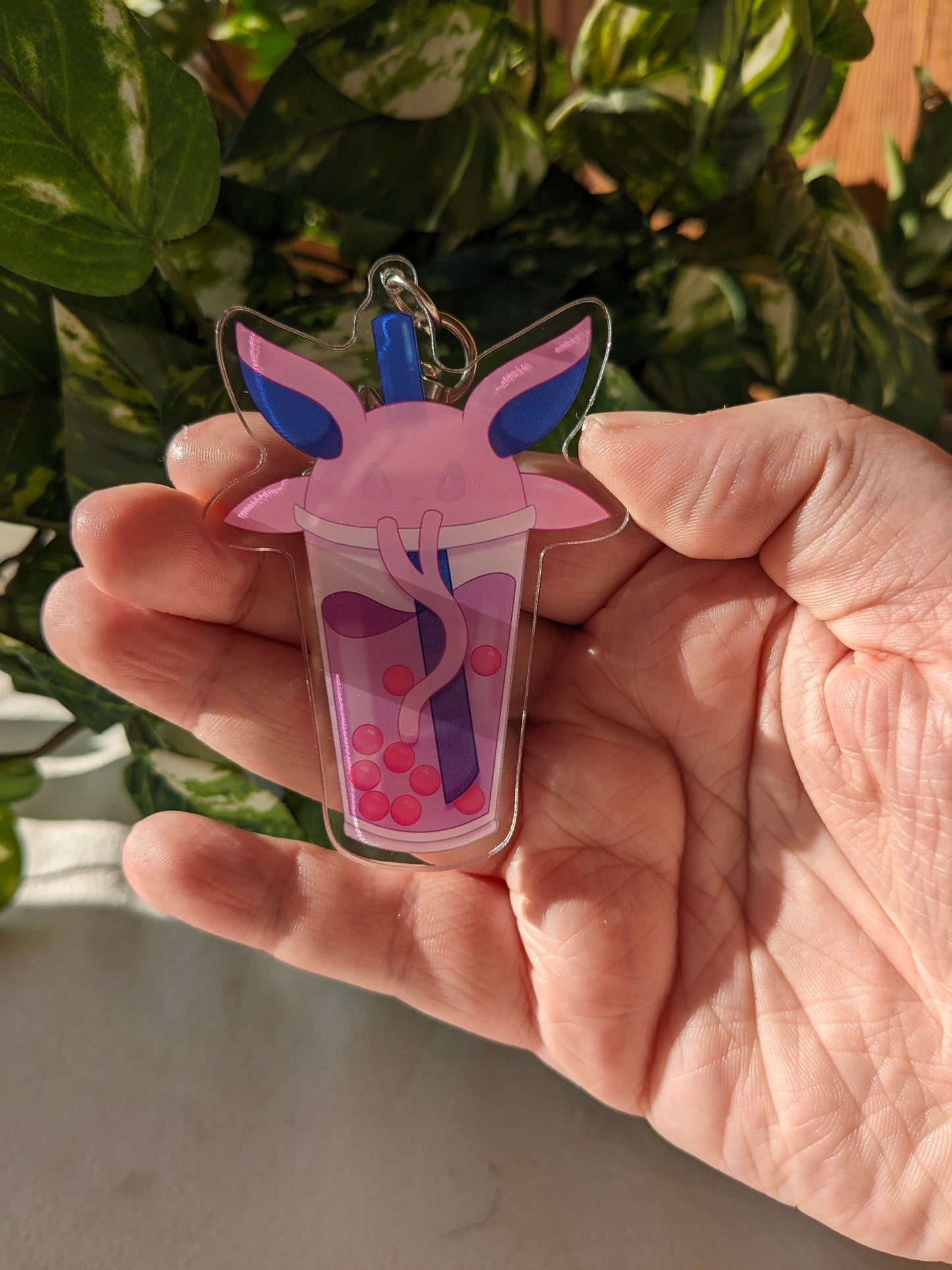 Espeon Boba Tea Dessert | Acrylic Charm