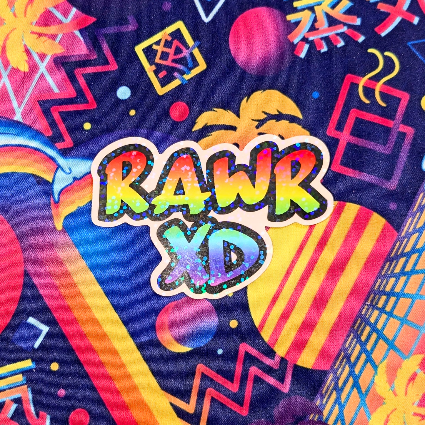Rawr XD 2000s Nostalgia 3 inch Glitter Vinyl Sticker
