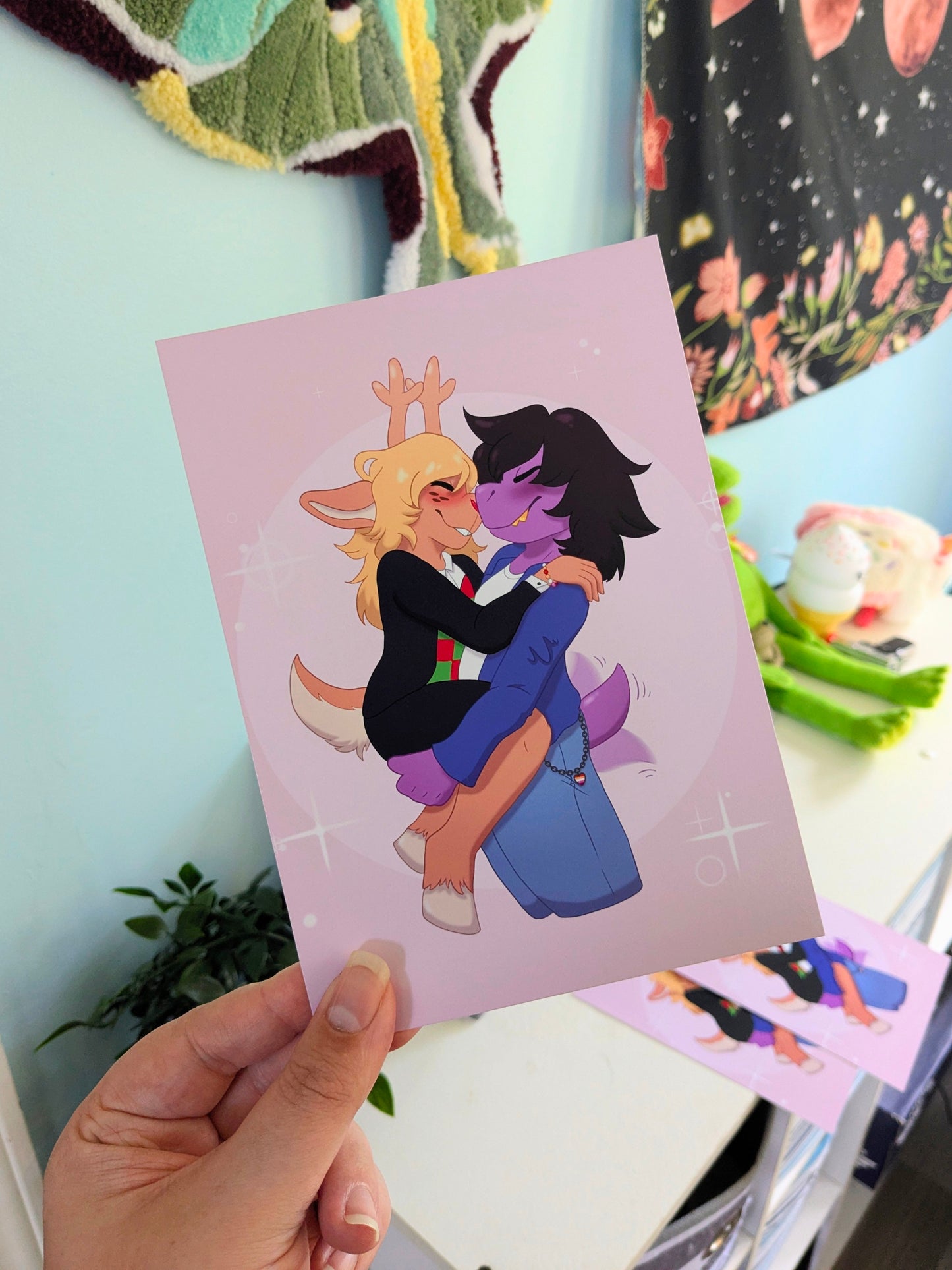 Suselle DELTARUNE Susie & Noelle 5x7 Art Print