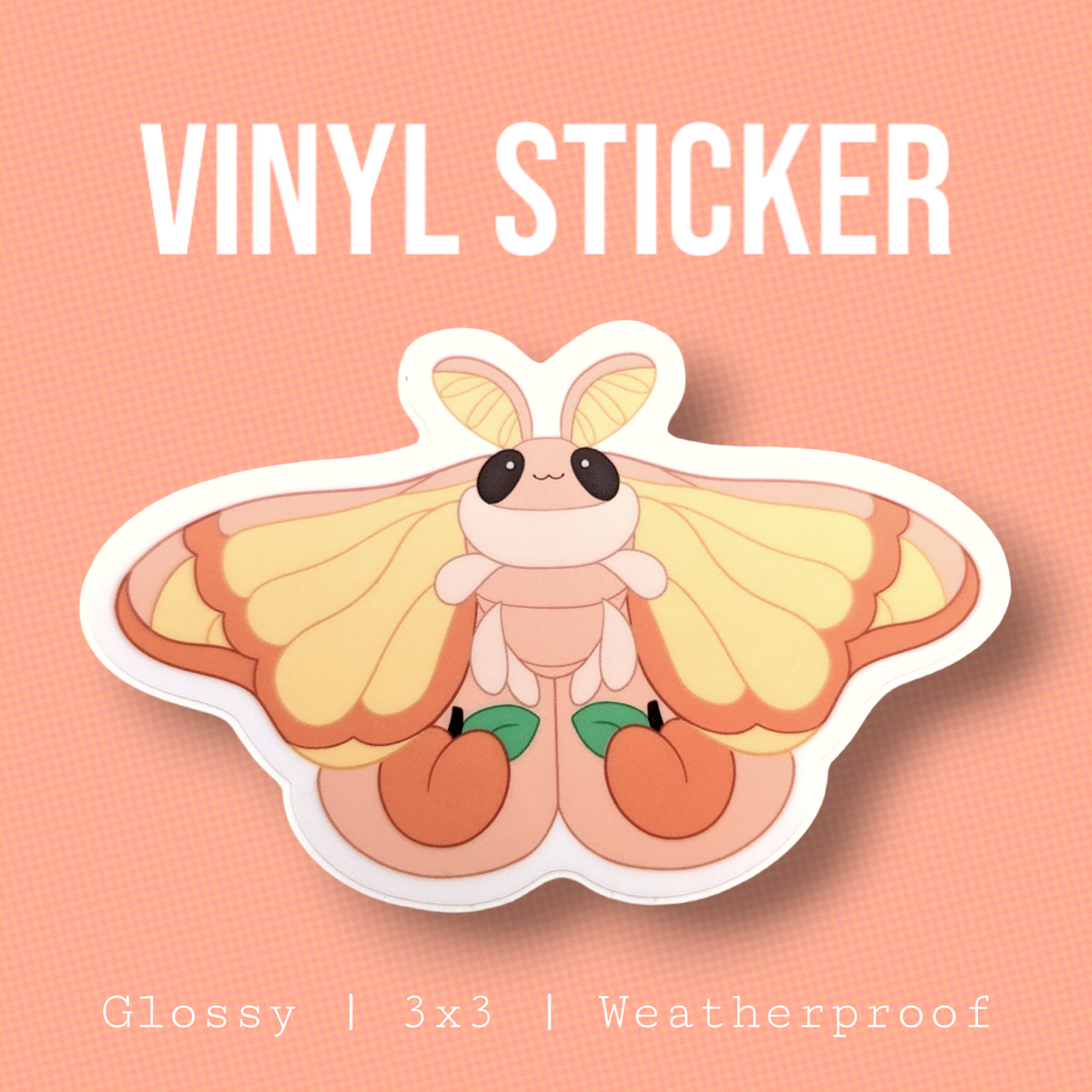 Peachy Moth | Sticker