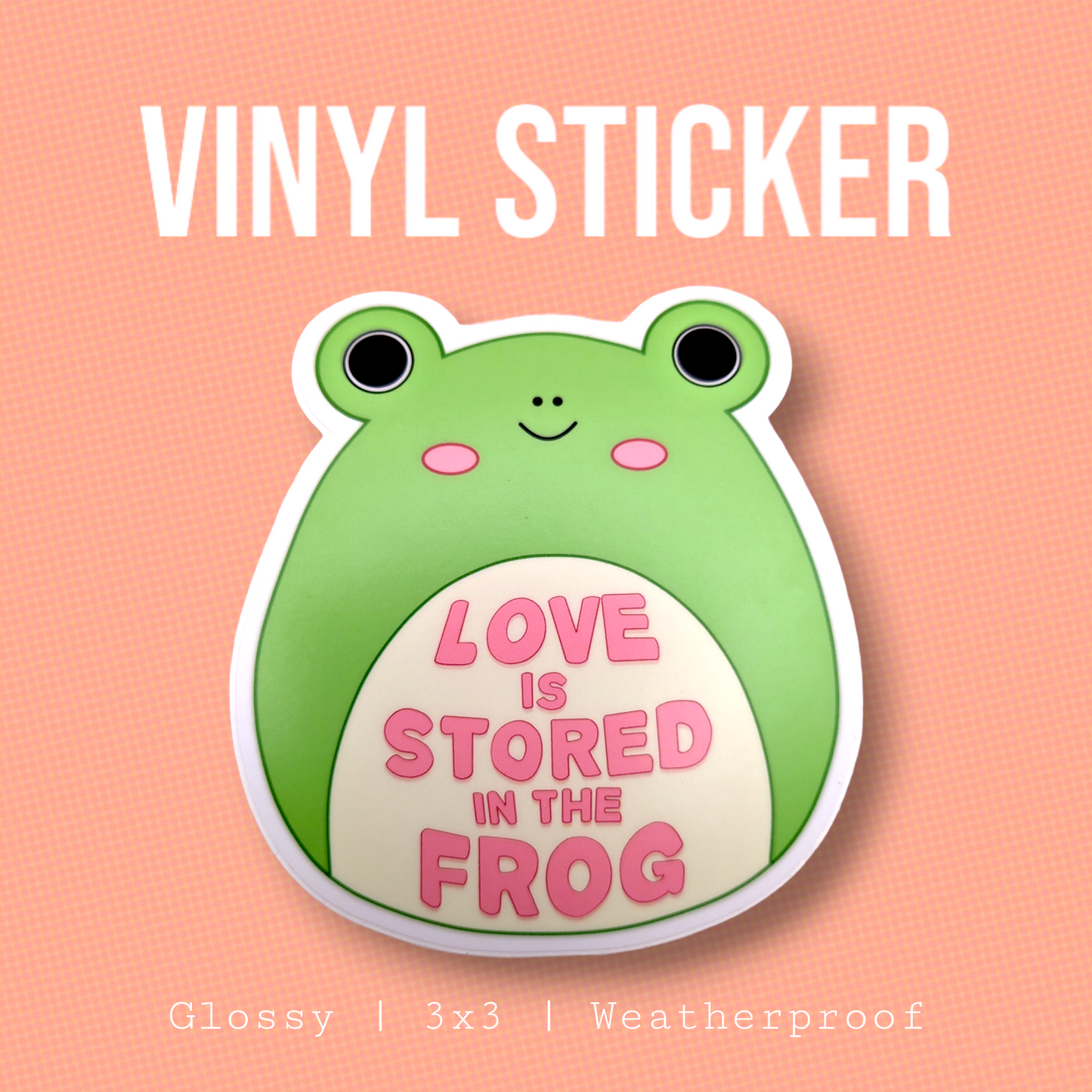 Love Is Stored In The Frog | Sticker