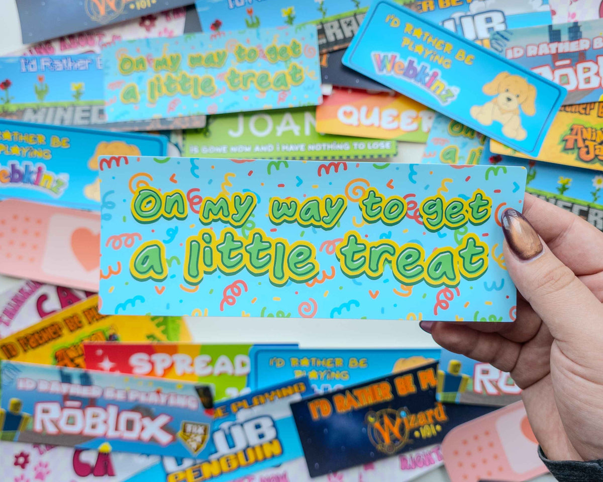 On My Way to Get a Little Treat 8x3 inch Cute Vinyl Car Decal