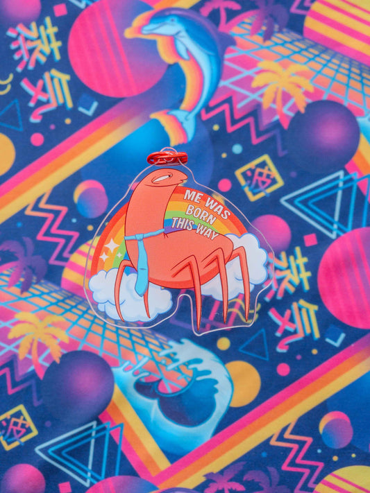 Me Was Born This Way Alan Pride Smiling Friends Acrylic Charm
