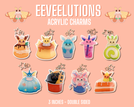 Dessert Eeveelutions! Acrylic Charms