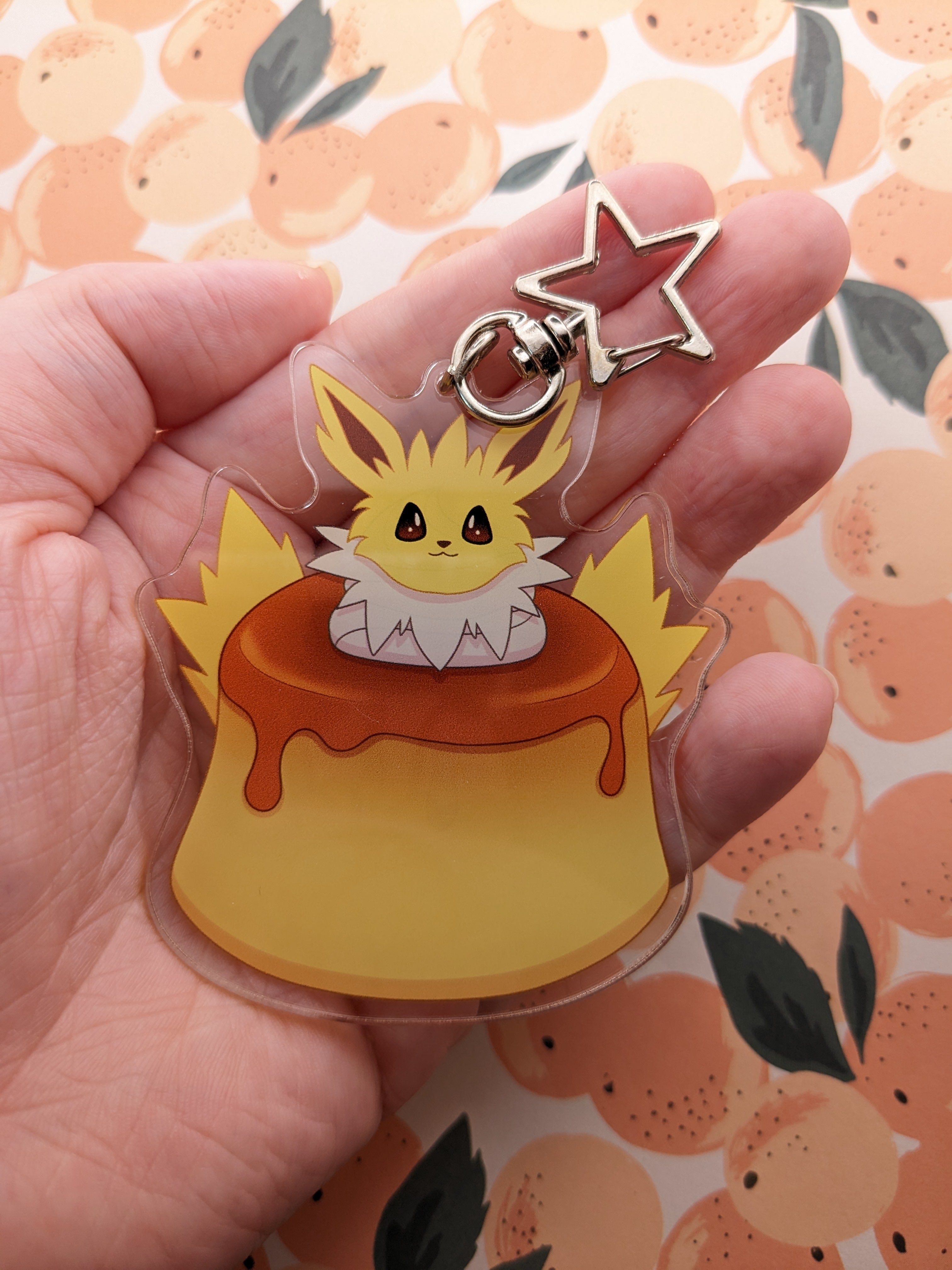 Pokémon Center Korea Eevee sold and Friends Alola Acrylic Charm Keychain Flareon