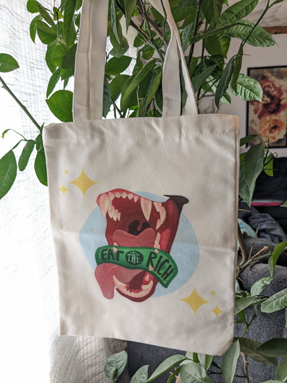 Eat The Rich! | Canvas Tote Bag (LAST CHANCE)