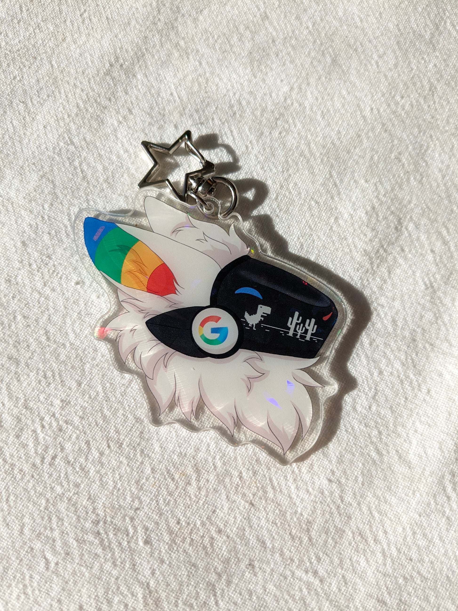 Internet Protogen | Acrylic Charm – PeachyMothShop